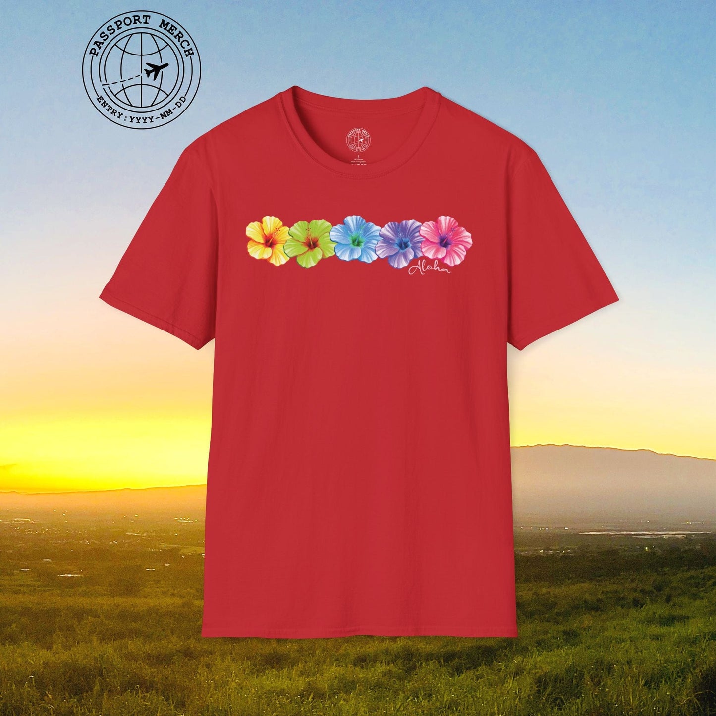 Five Vibrant Hibiscus, Hawaii T-Shirt