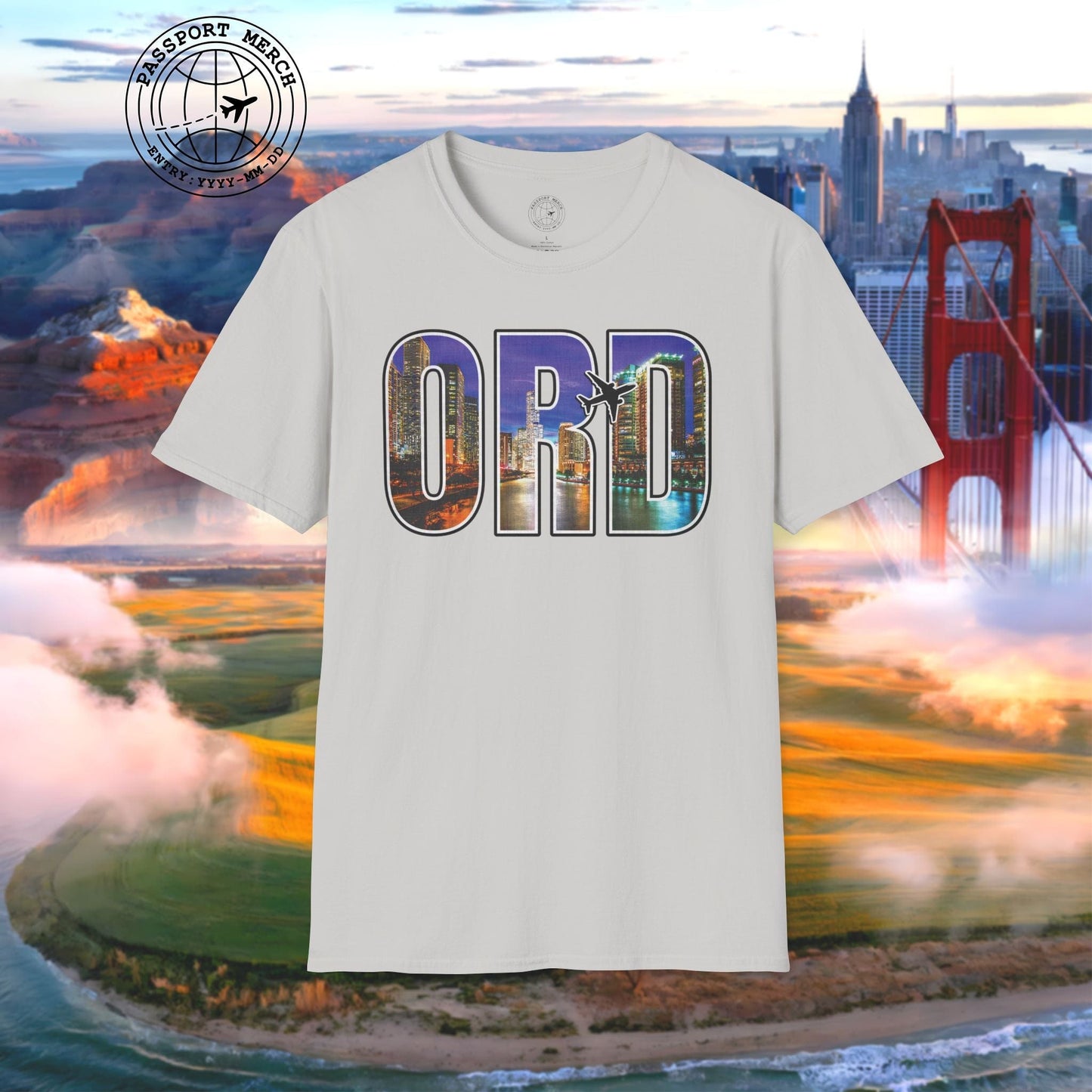 Airport Window Chicago Illinois ORD T-Shirt