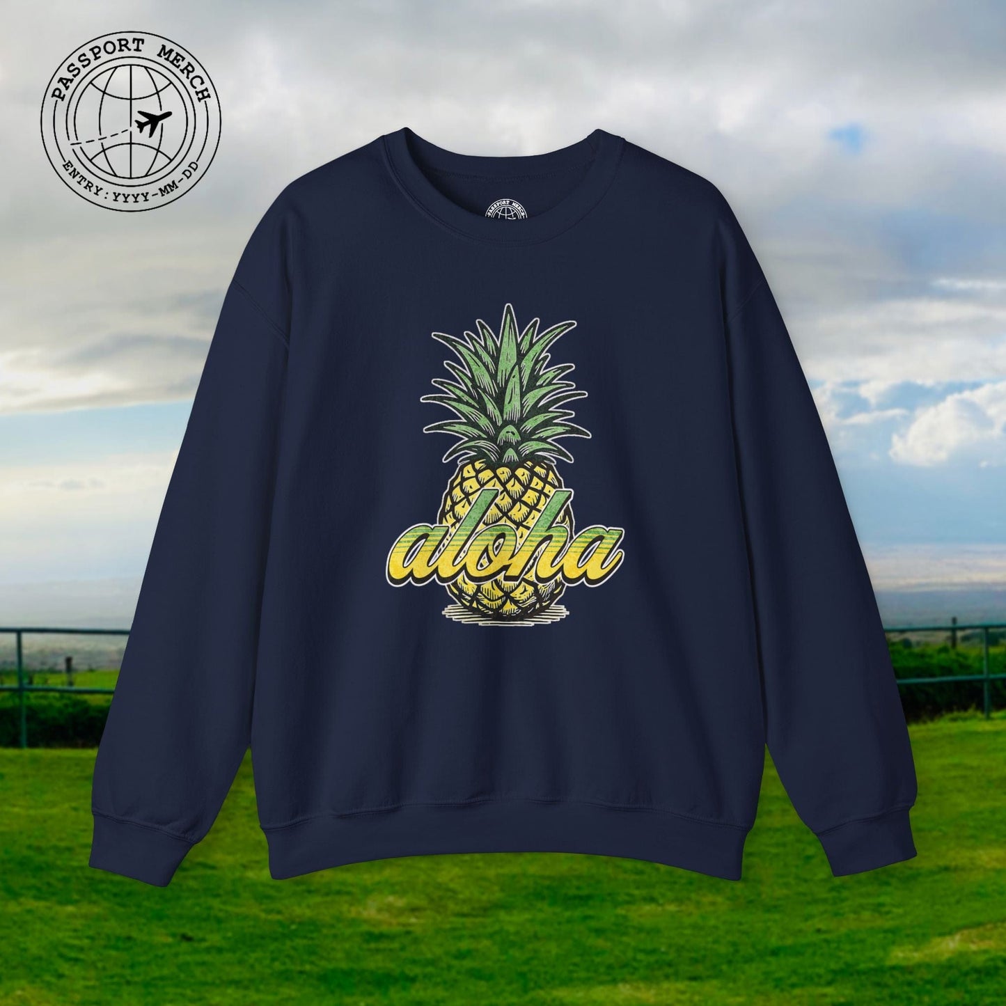 Maui Pineapple Aloha Hawaii Crewneck
