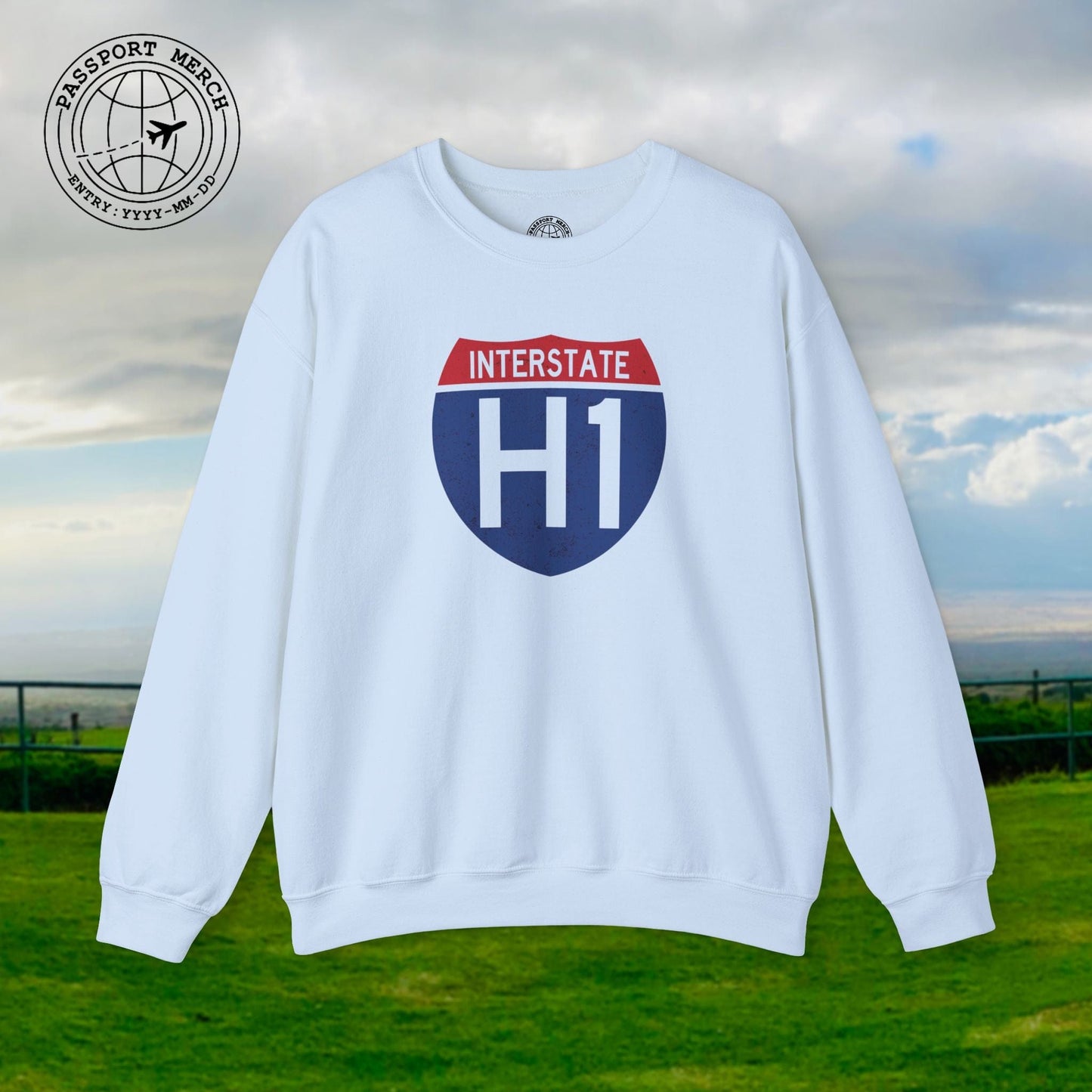 Signs of Wanderlust, Interstate H1, Hawaii Crewneck