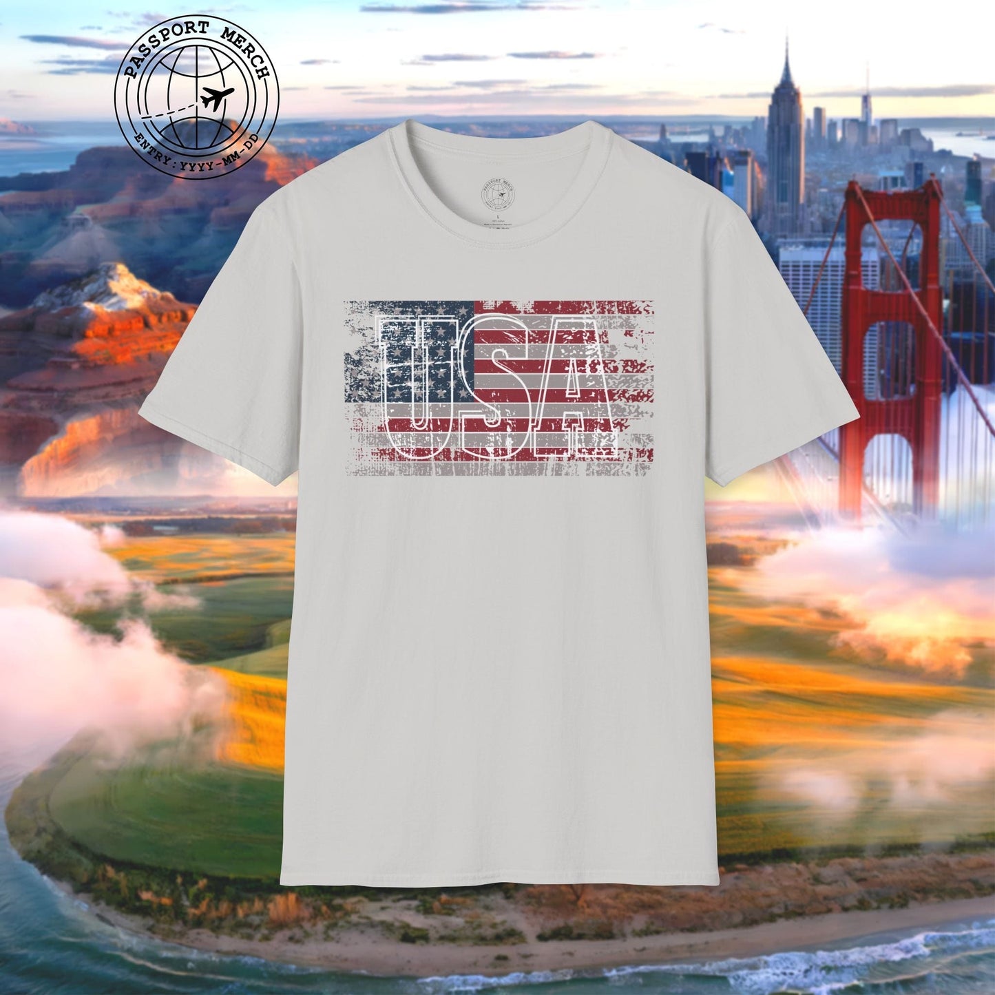 Vintage American Flag Patriotism USA T-Shirt
