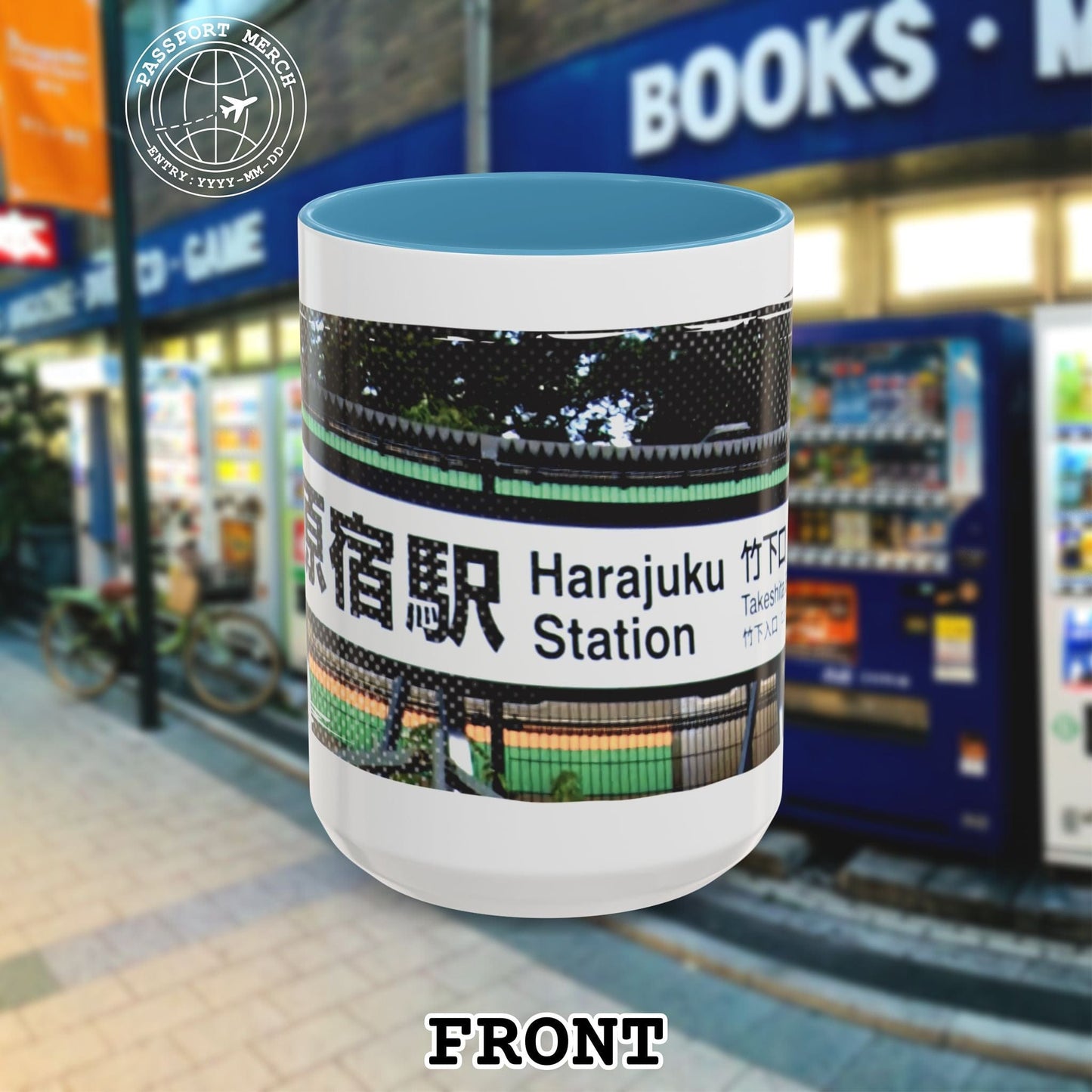 Signs of Wanderlust, Takeshita Street Harajuku Japan 15oz Mug