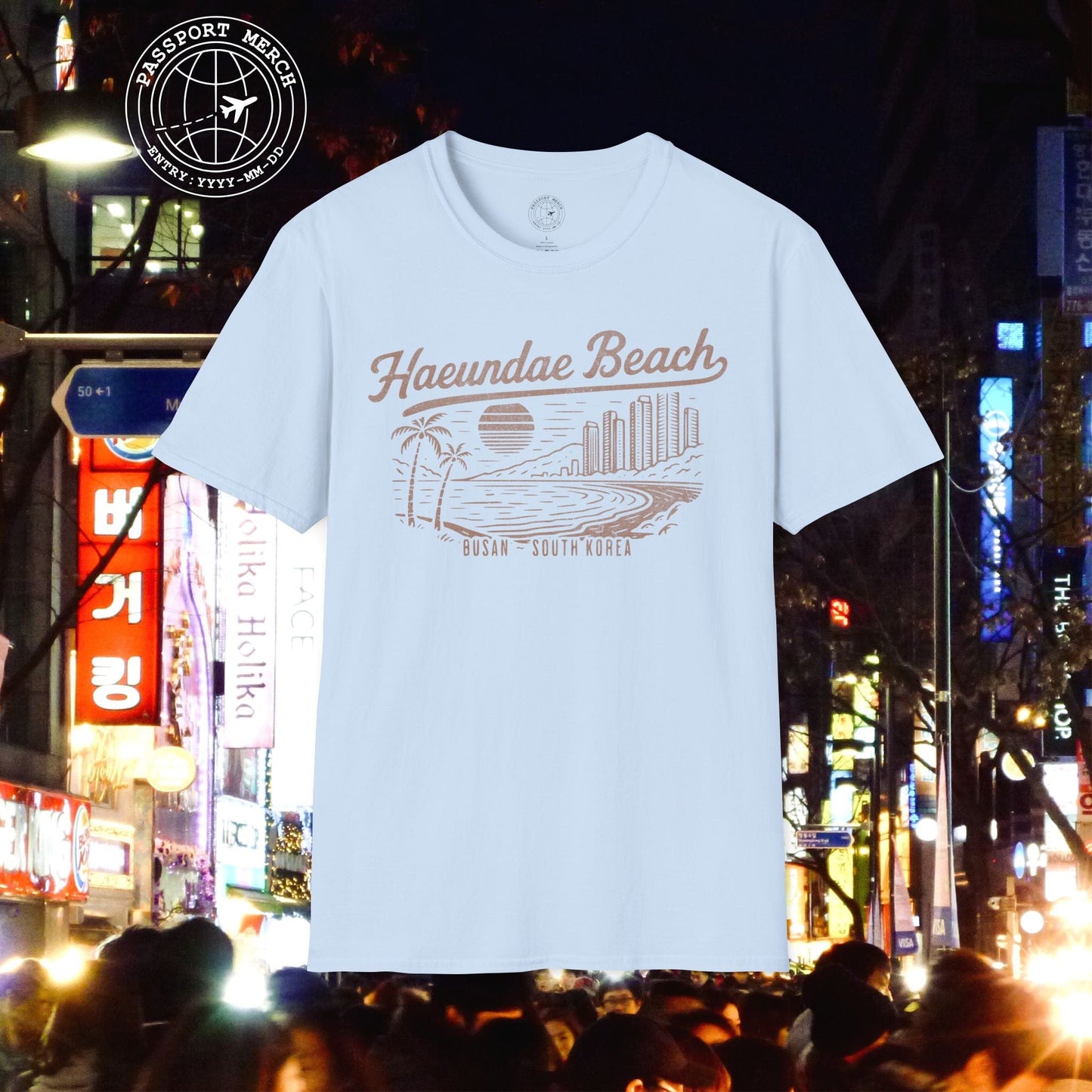 Vintage Haeundae Beach, Busan, Korea T-Shirt