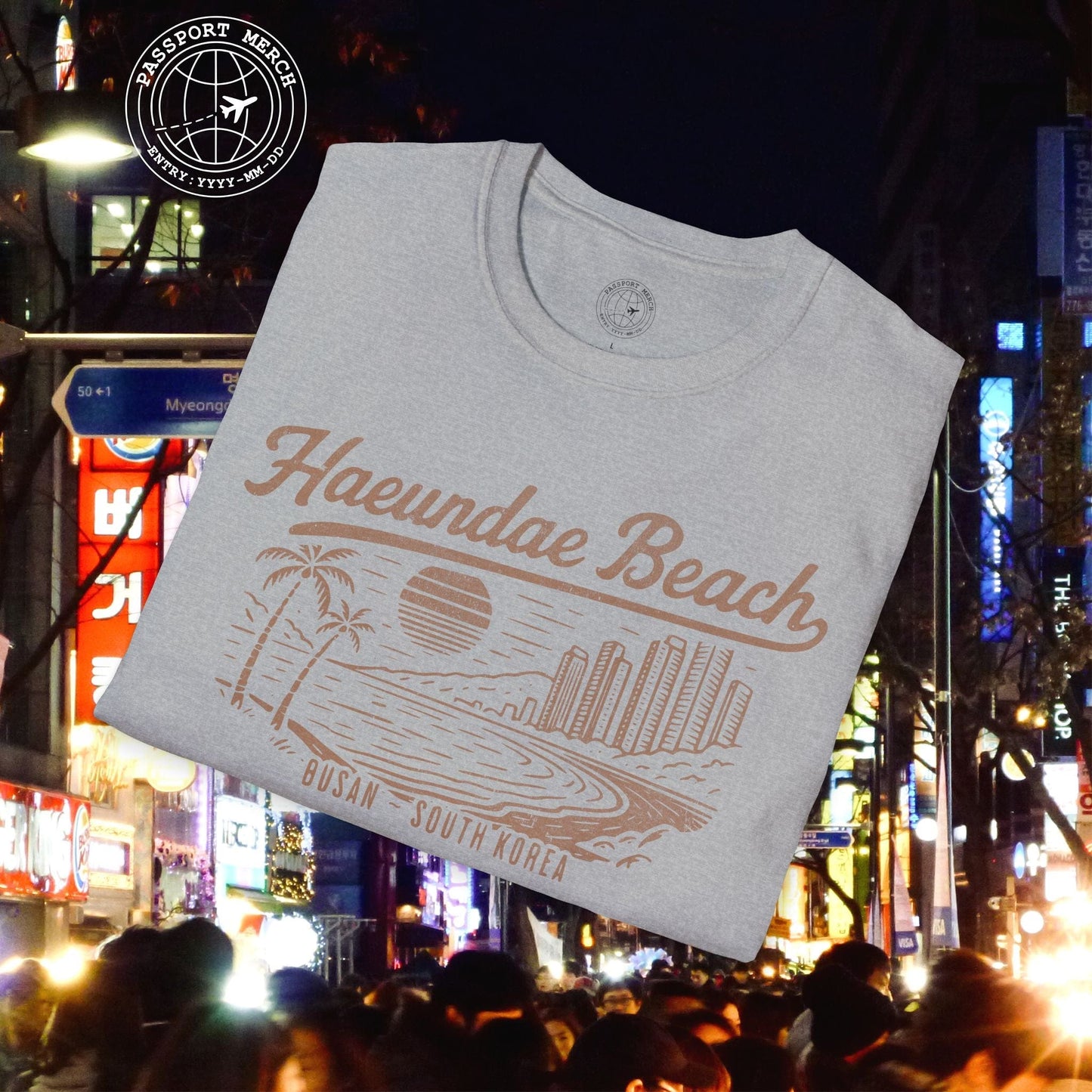 Vintage Haeundae Beach, Busan, Korea T-Shirt
