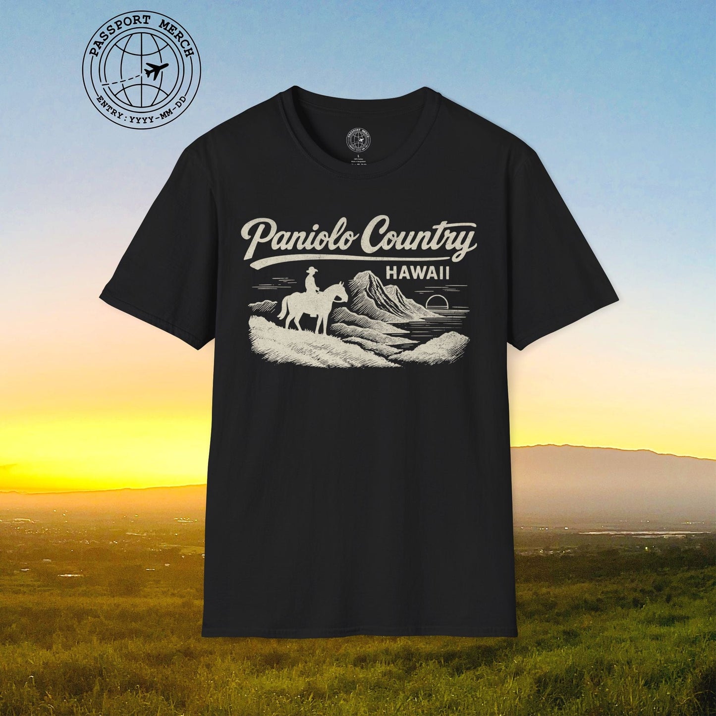 Paniolo Country Vintage Monochrome, Hawaii T-Shirt