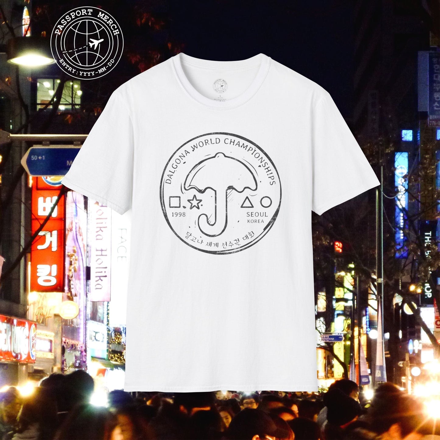 Vintage Dalgona World Championships, Seoul, South Korea T-Shirt