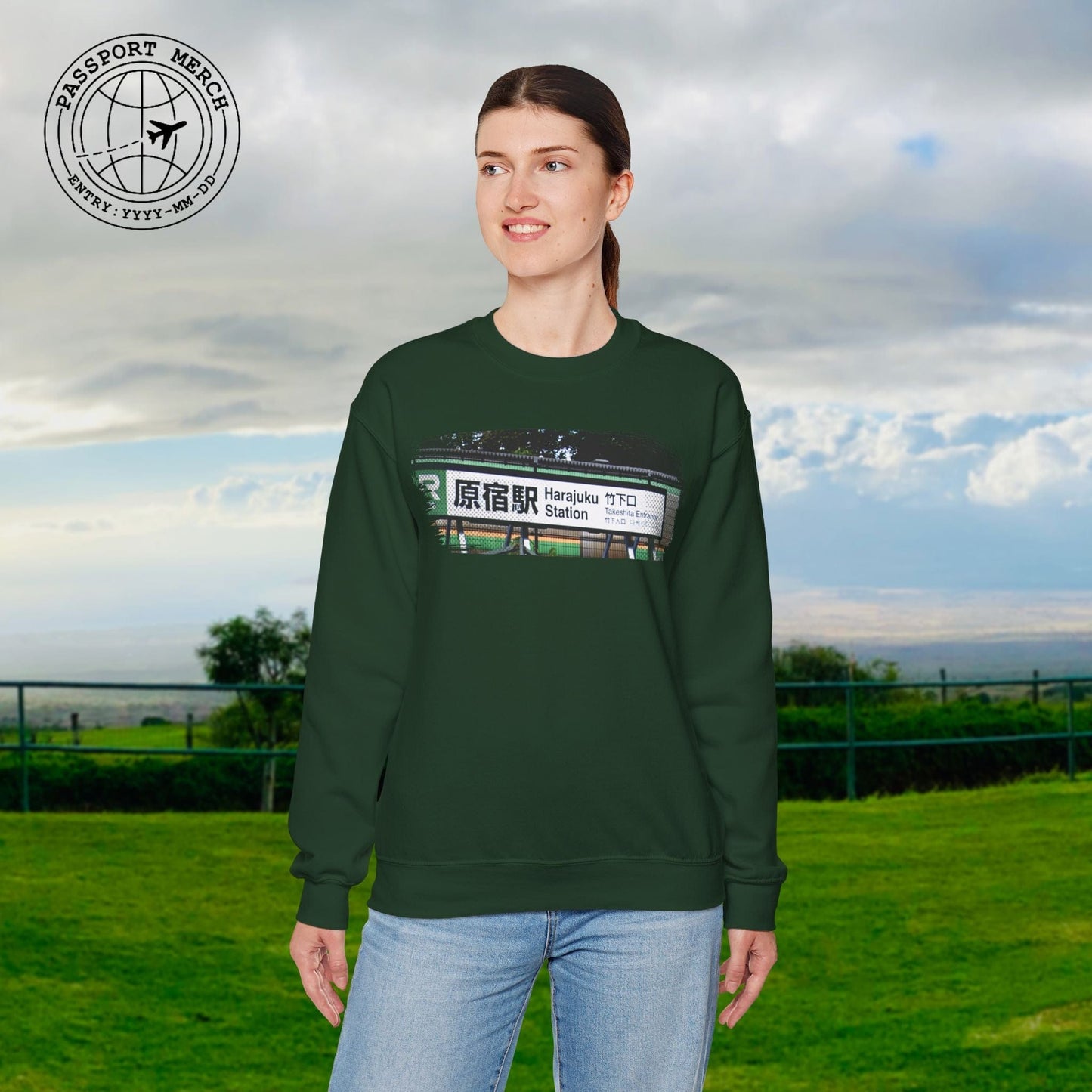 Signs of Wanderlust, Takeshita Street Harajuku Japan Crewneck