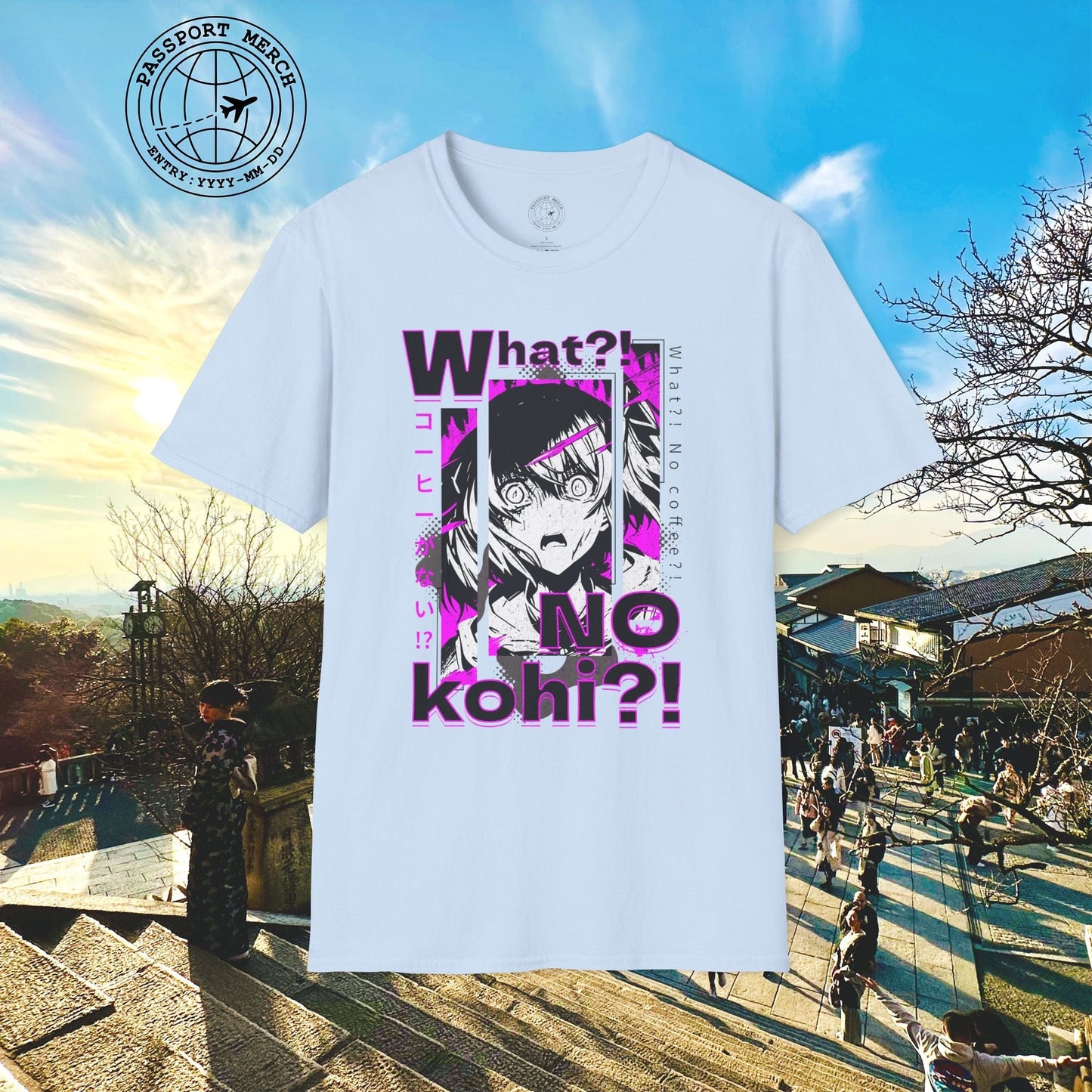 The "What?! No kohi?!" Anime Terror Face Japan T-Shirt