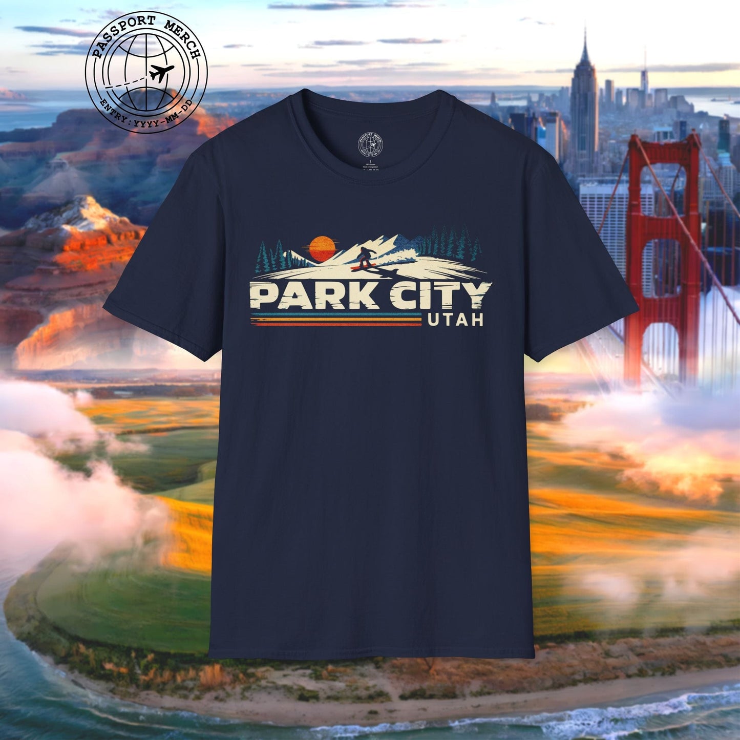 Park City Utah - Vibrant Ski Retro T-Shirt