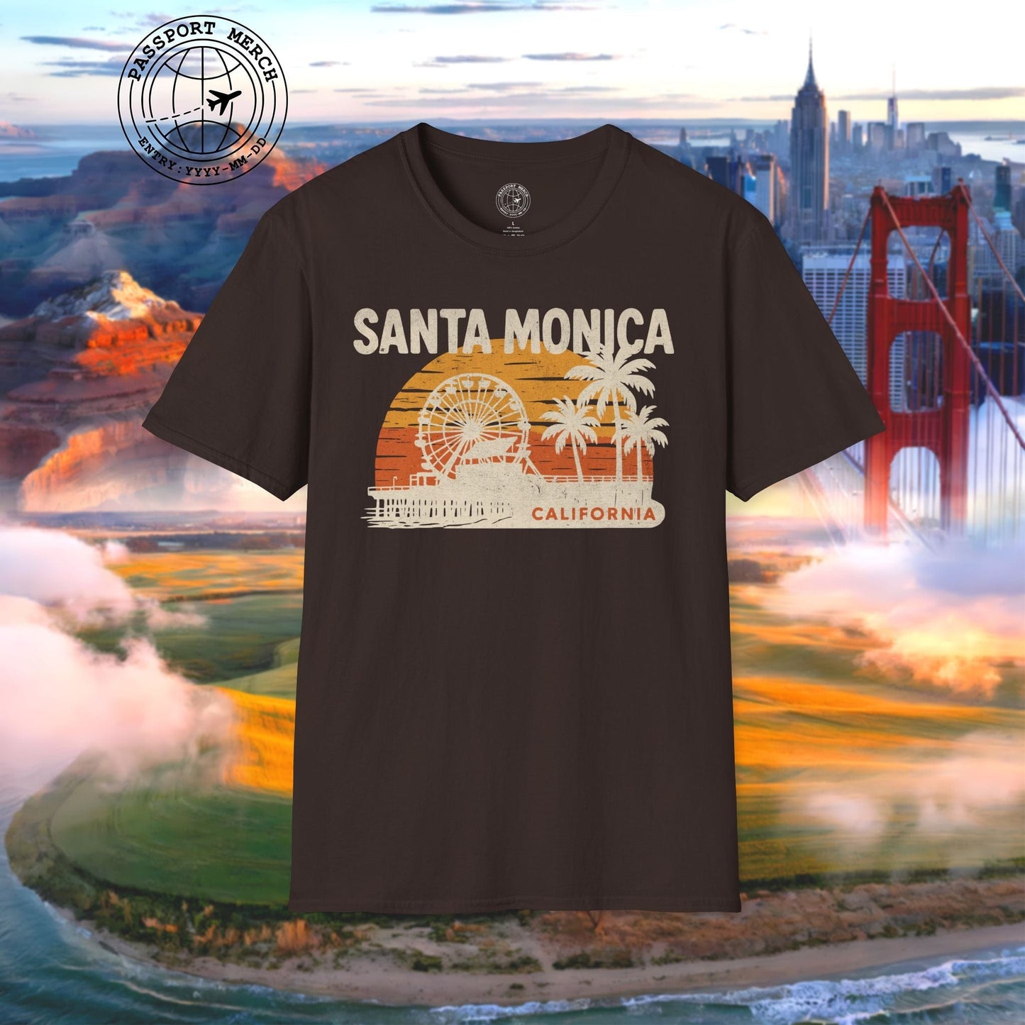 Santa Monica, California - 80's Vintage T-Shirt