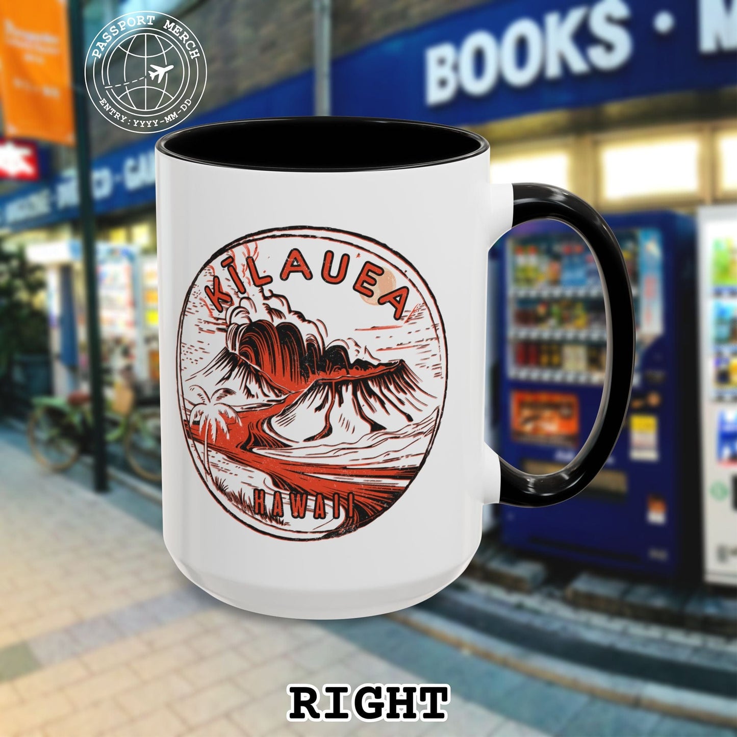 Vintage Kilauea Eruption, Hawaii 15oz Mug