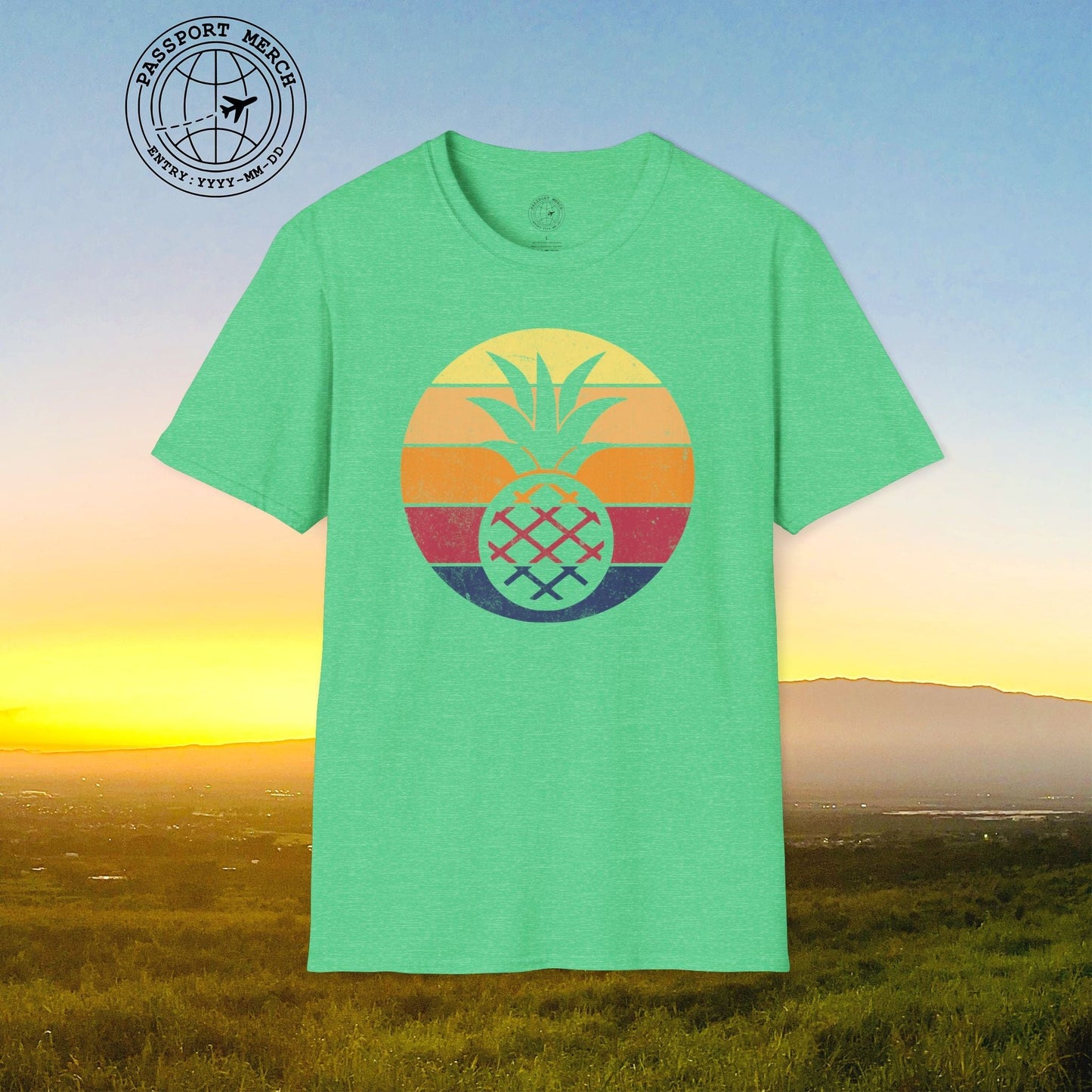 Retro Sun Hawaiian Pineapple T-Shirt