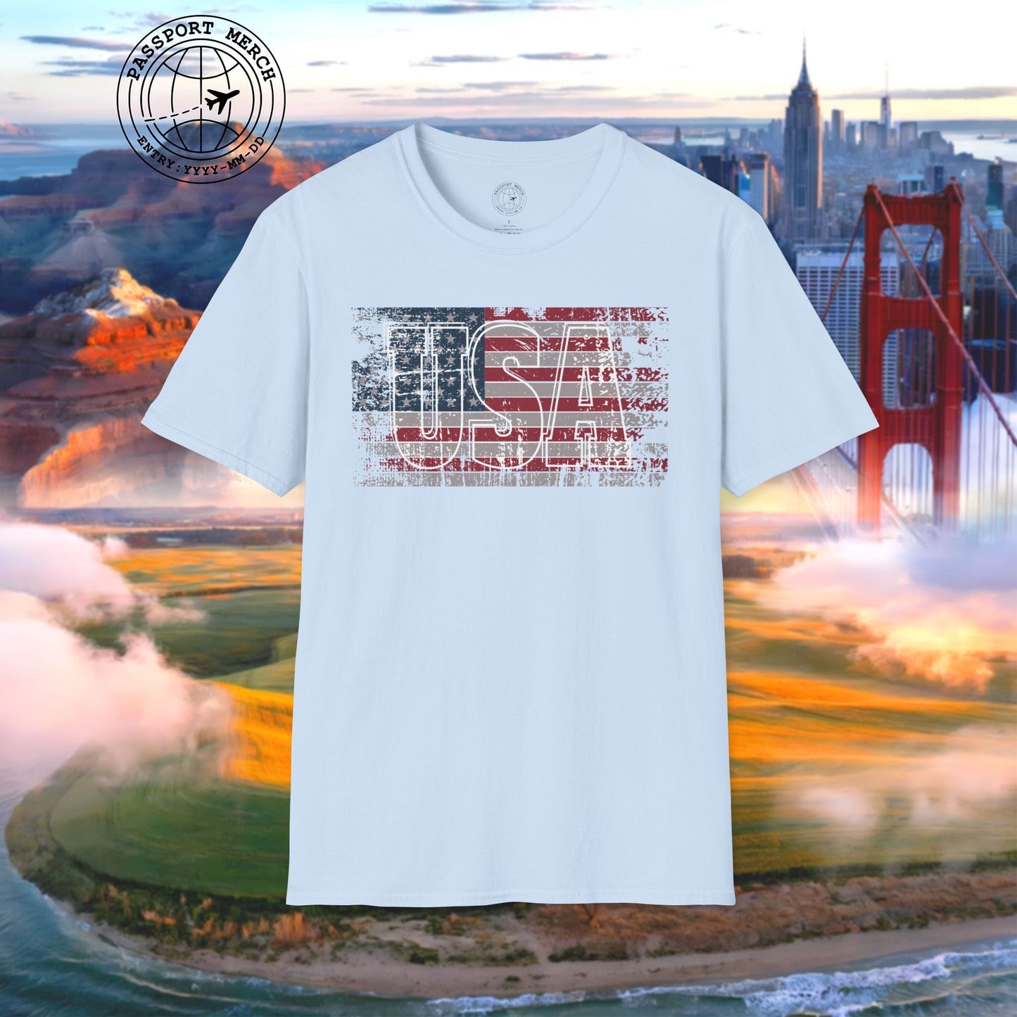 Vintage American Flag Patriotism USA T-Shirt
