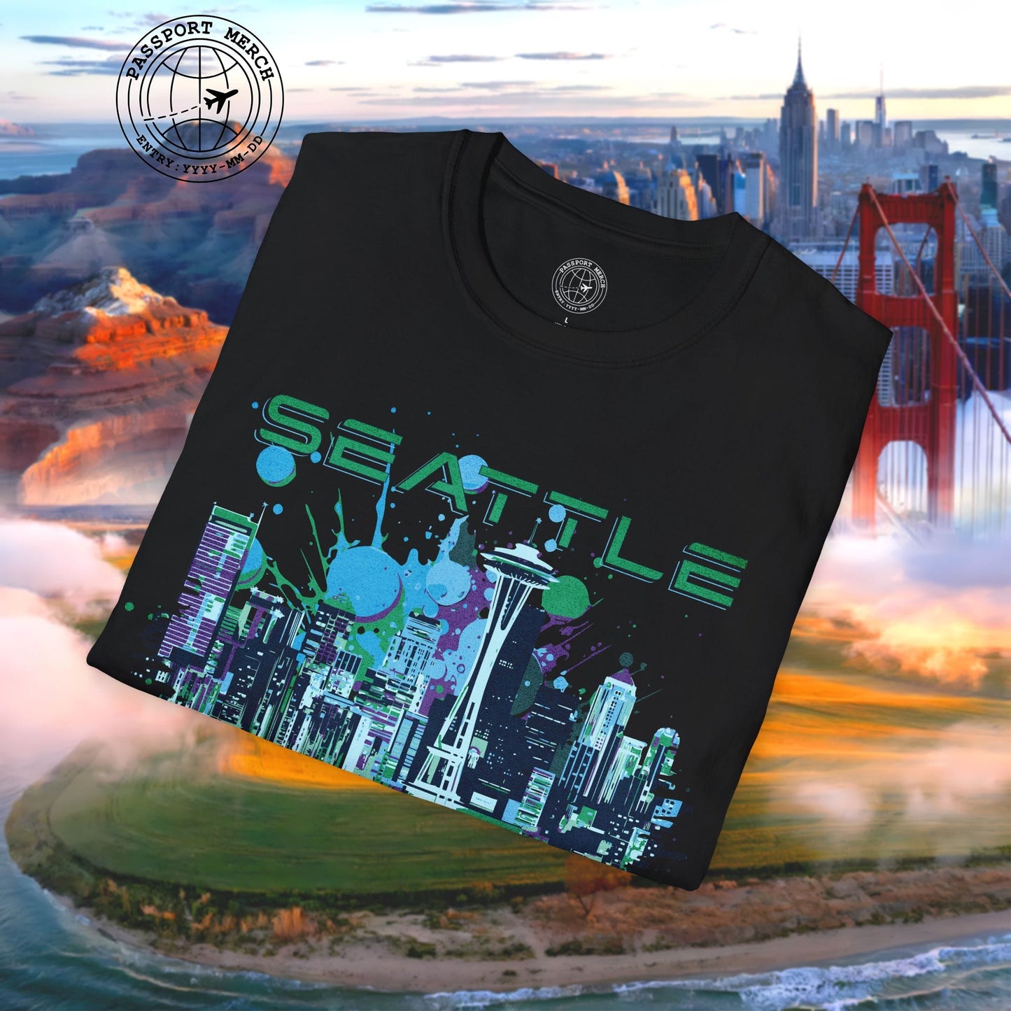 Abstract Space Needle, Seattle Washington T-Shirt
