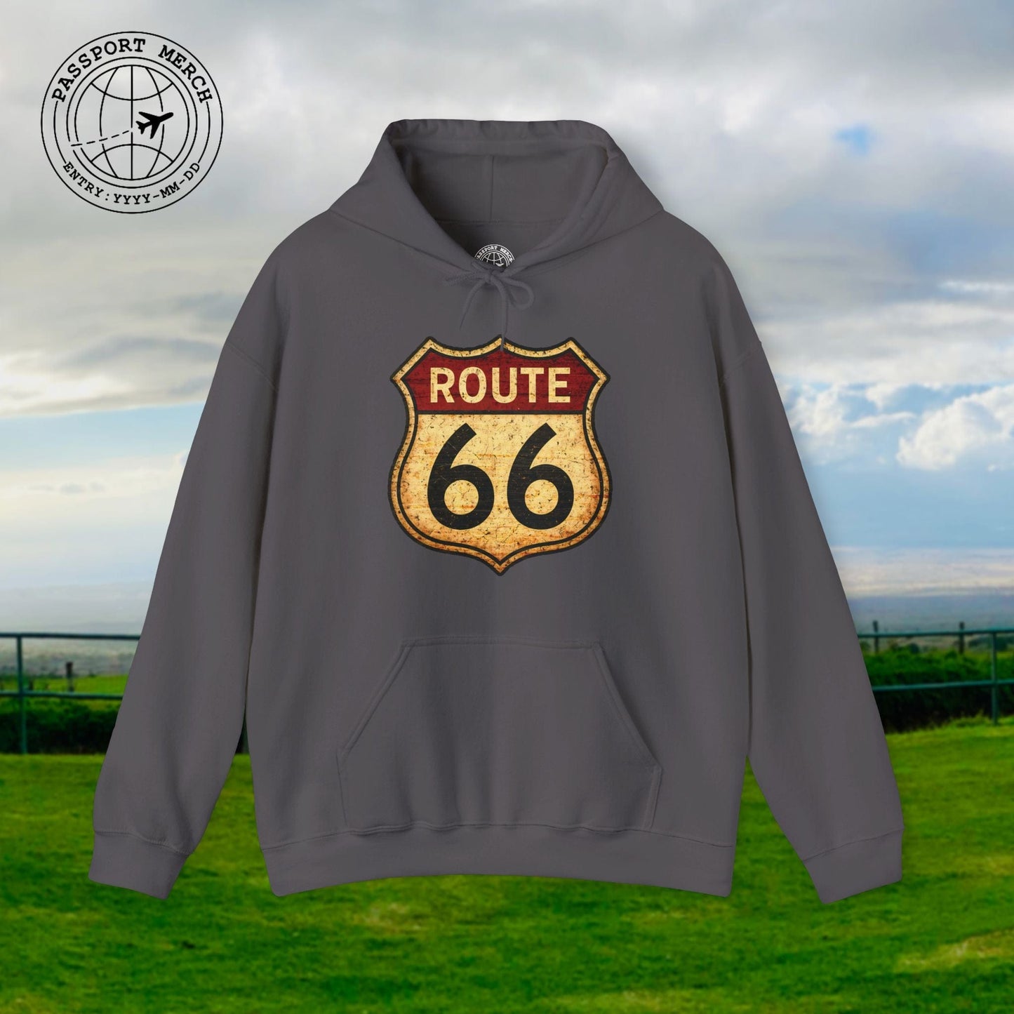 Signs of Wanderlust, Vintage Route 66, USA Hoodie