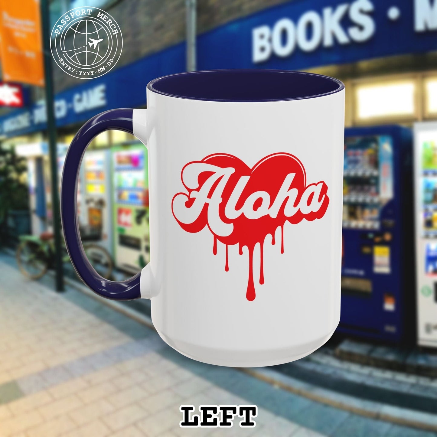 Aloha Melting Heart, Hawaii 15oz Mug