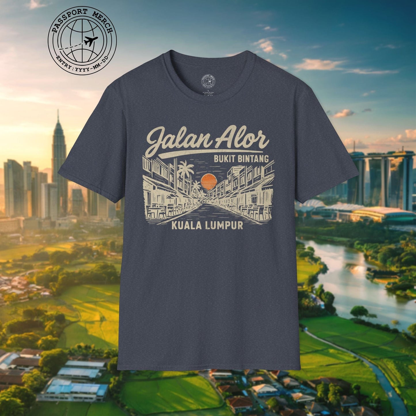 Jalan Alor Kuala Lumpur Malaysia (Vintage Urban) T-Shirt