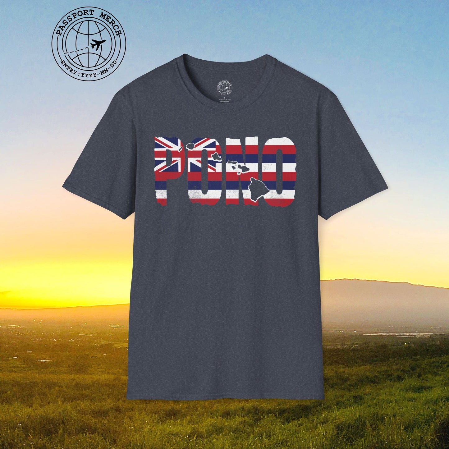 Hawaii Pono Letter Flag T-Shirt