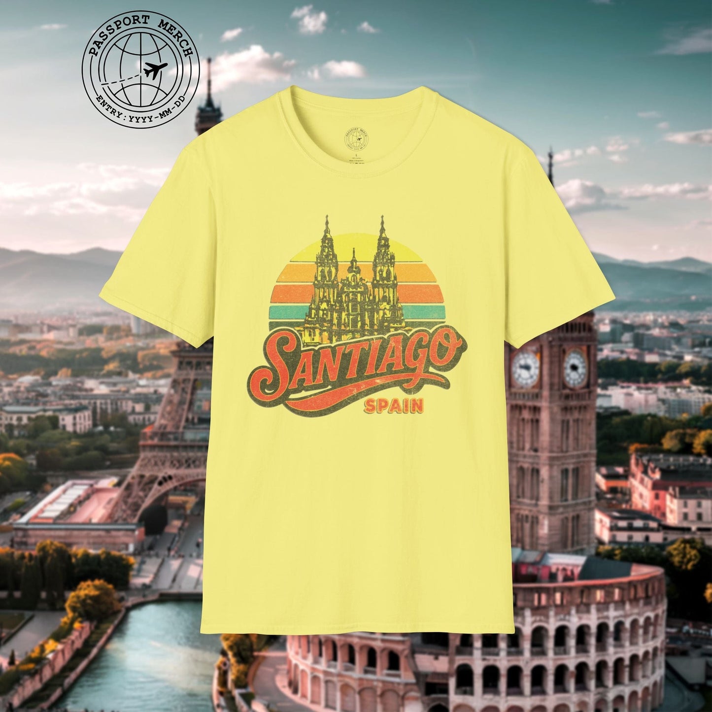 Santiago, Spain - 80's Vintage T-Shirt