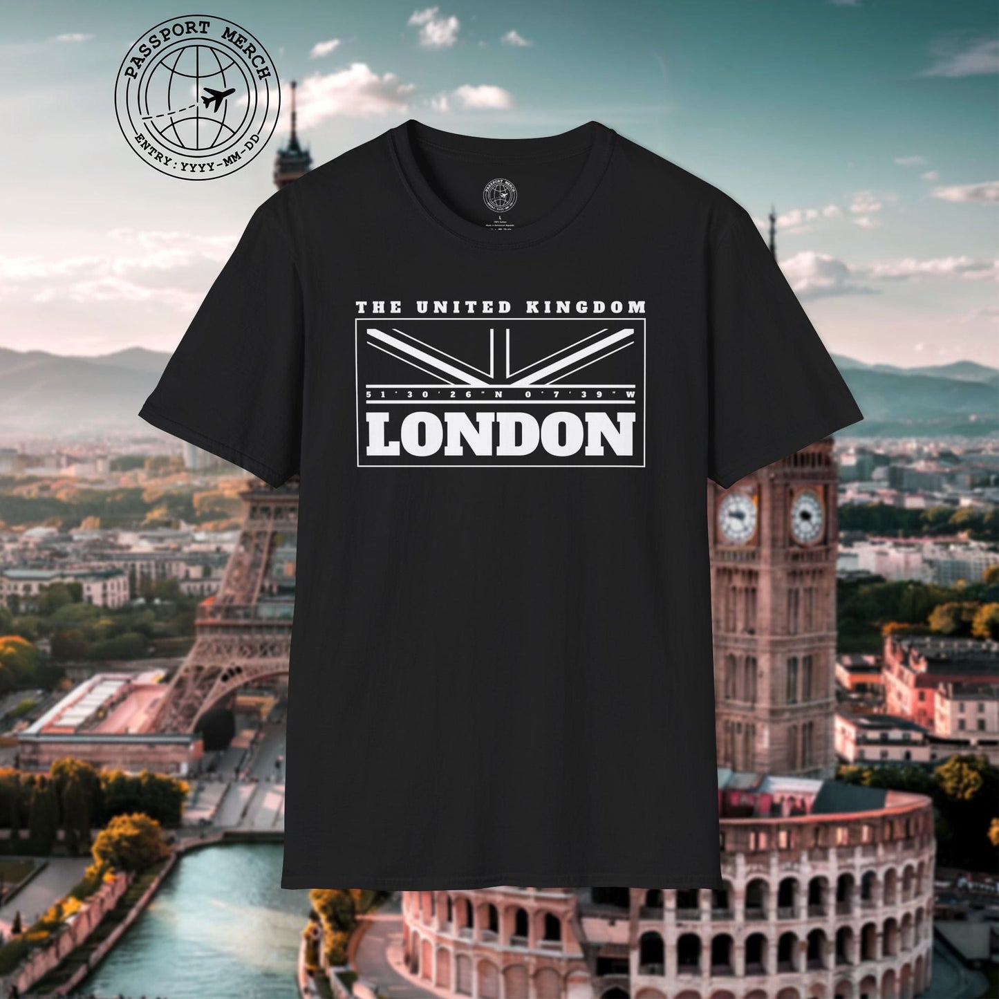 GPS Flag London England, UK T-Shirt