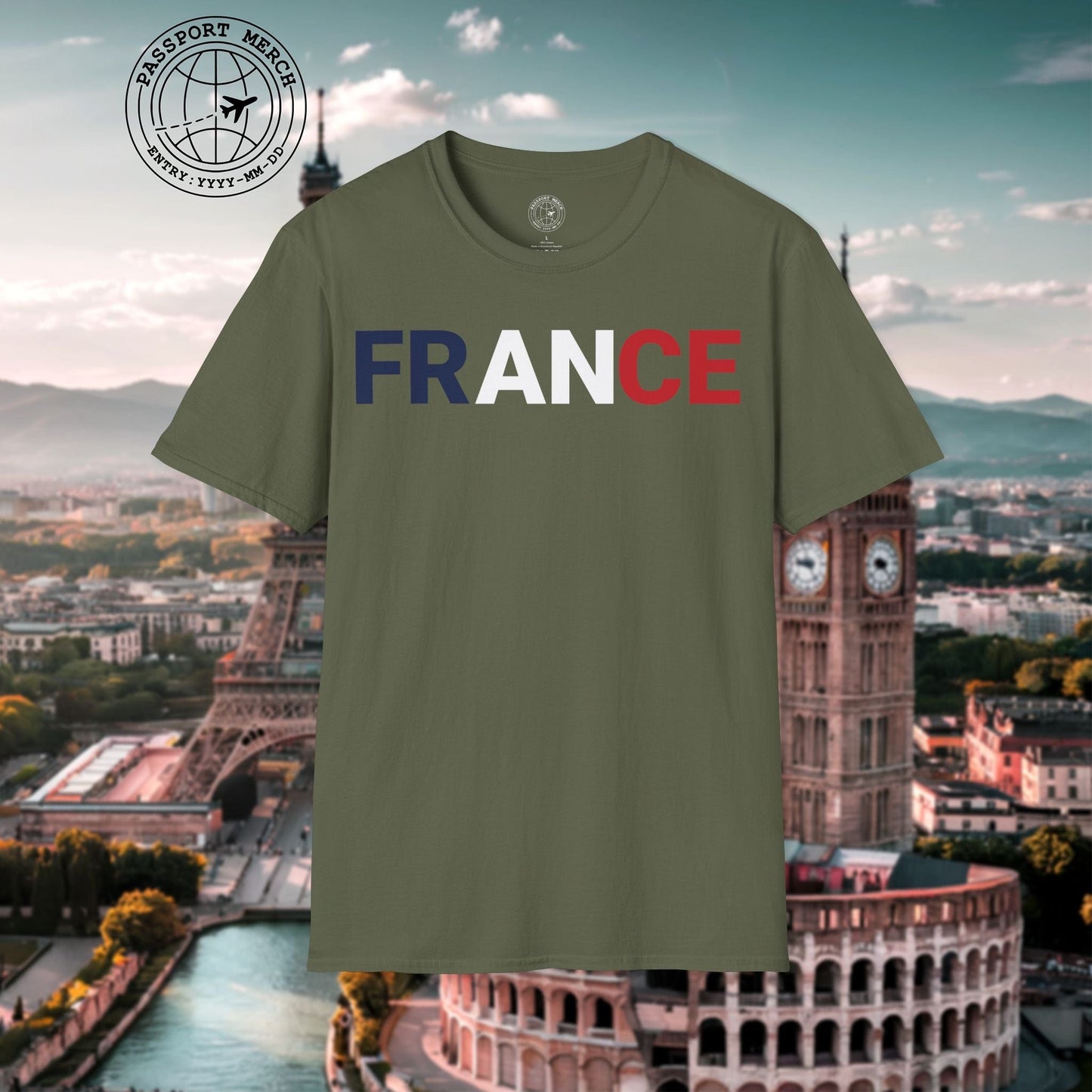France Patriotism Letter Flag T-Shirt