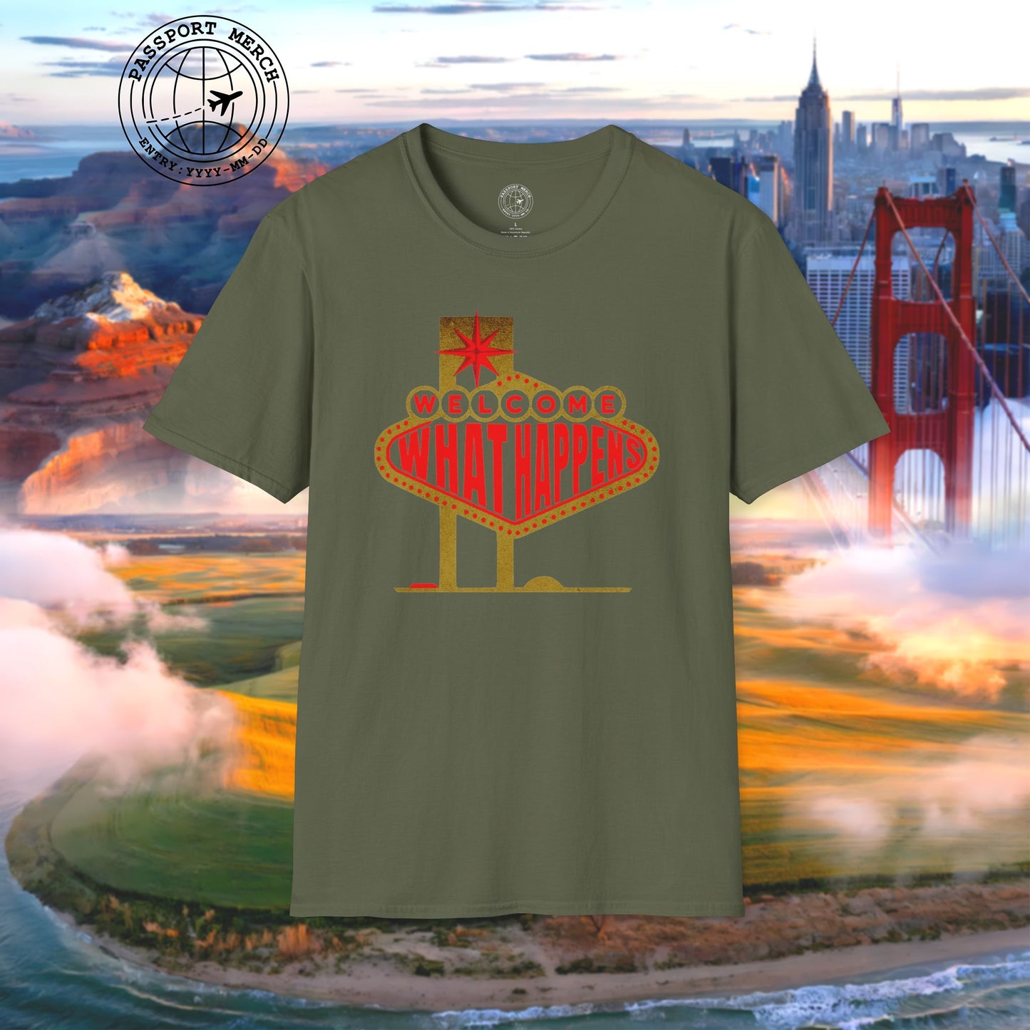 "WHAT HAPPENS" in Vegas, Nevada T-Shirt