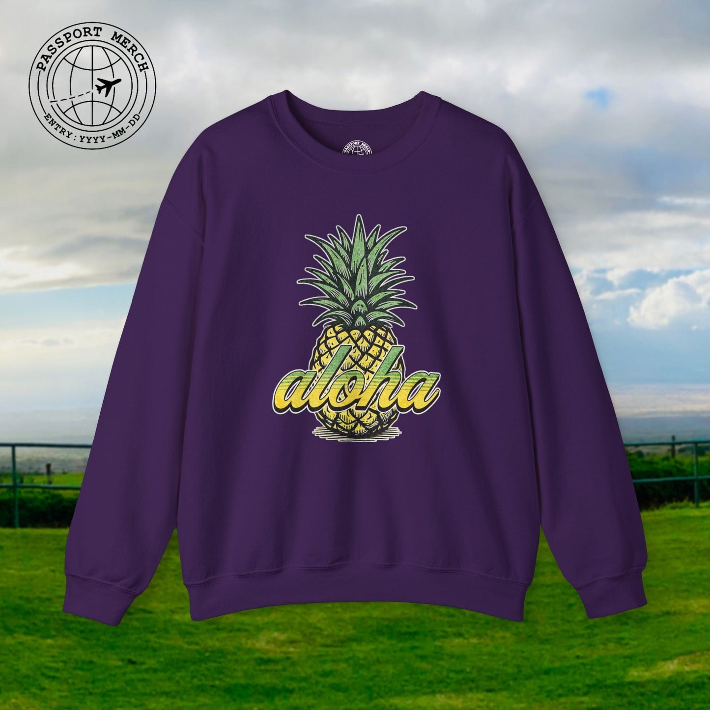 Maui Pineapple Aloha Hawaii Crewneck