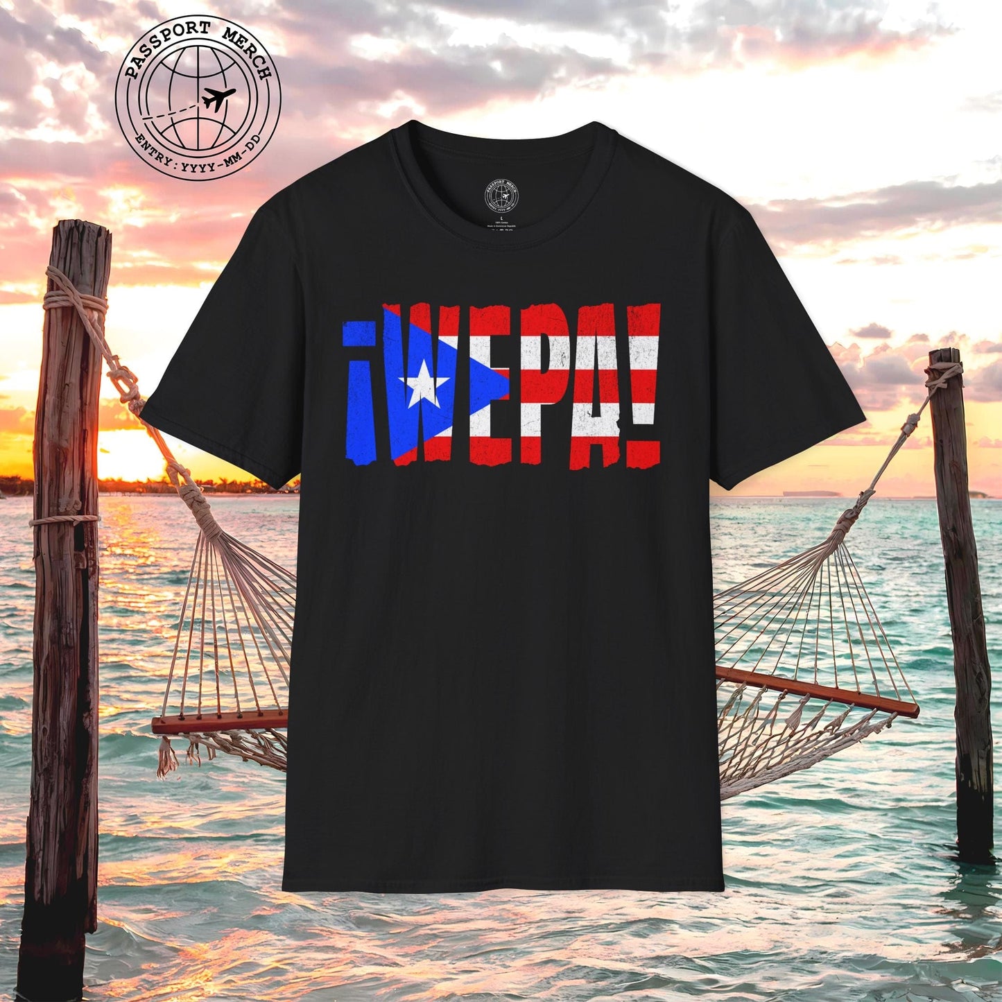 Wepa Puerto Rico Letter Flag T-Shirt