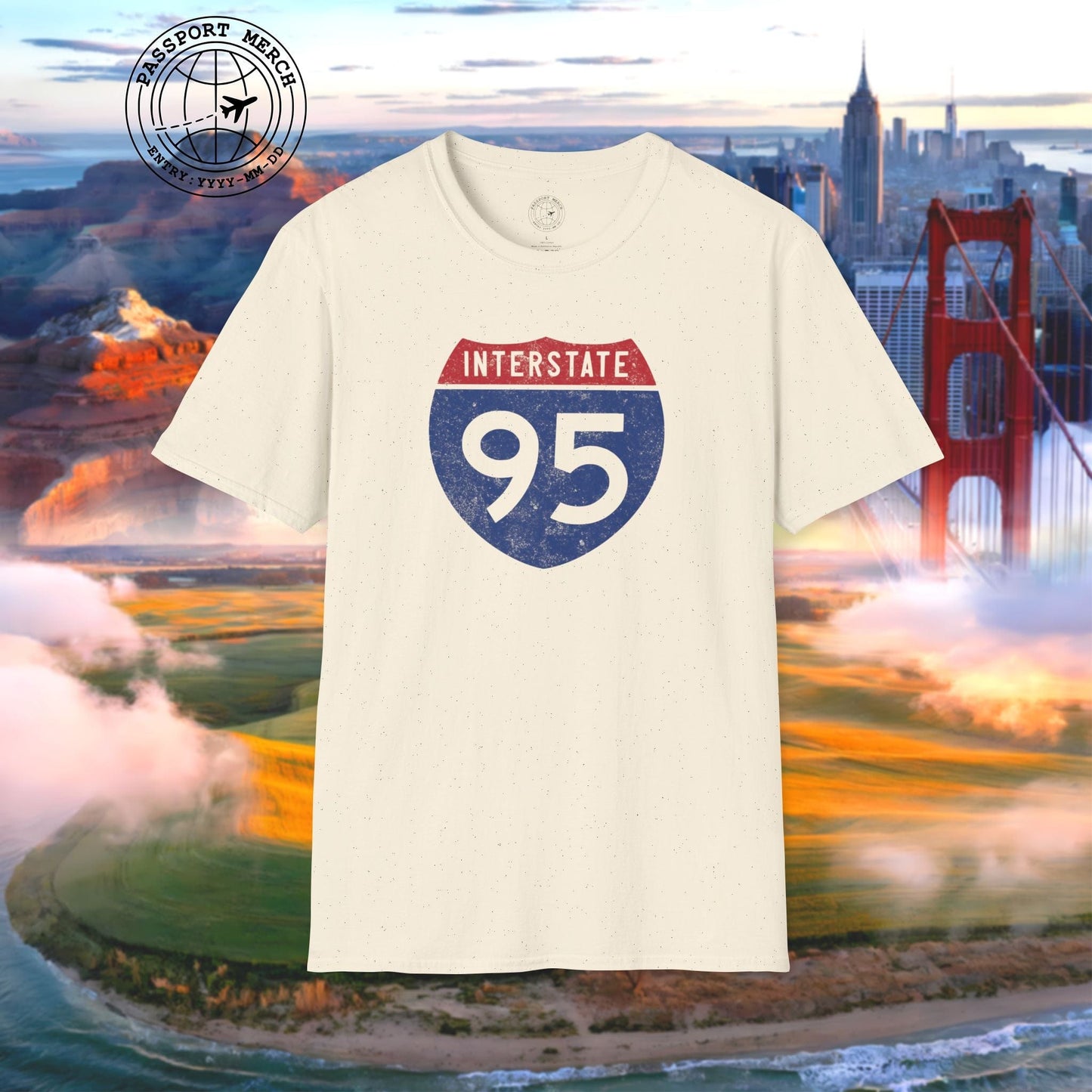 Signs of Wanderlust, Interstate 95, USA T-Shirt