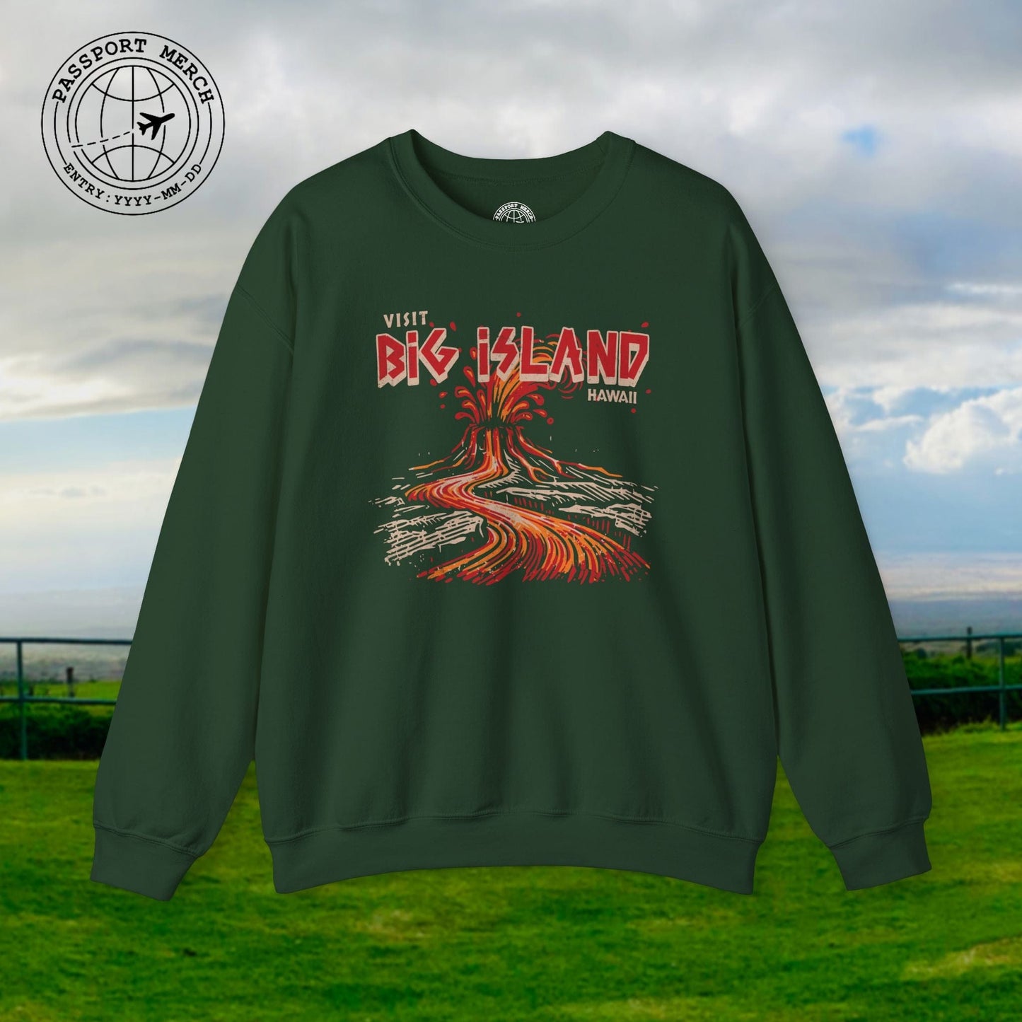 Vintage Visit Big Island, Hawaii Crewneck