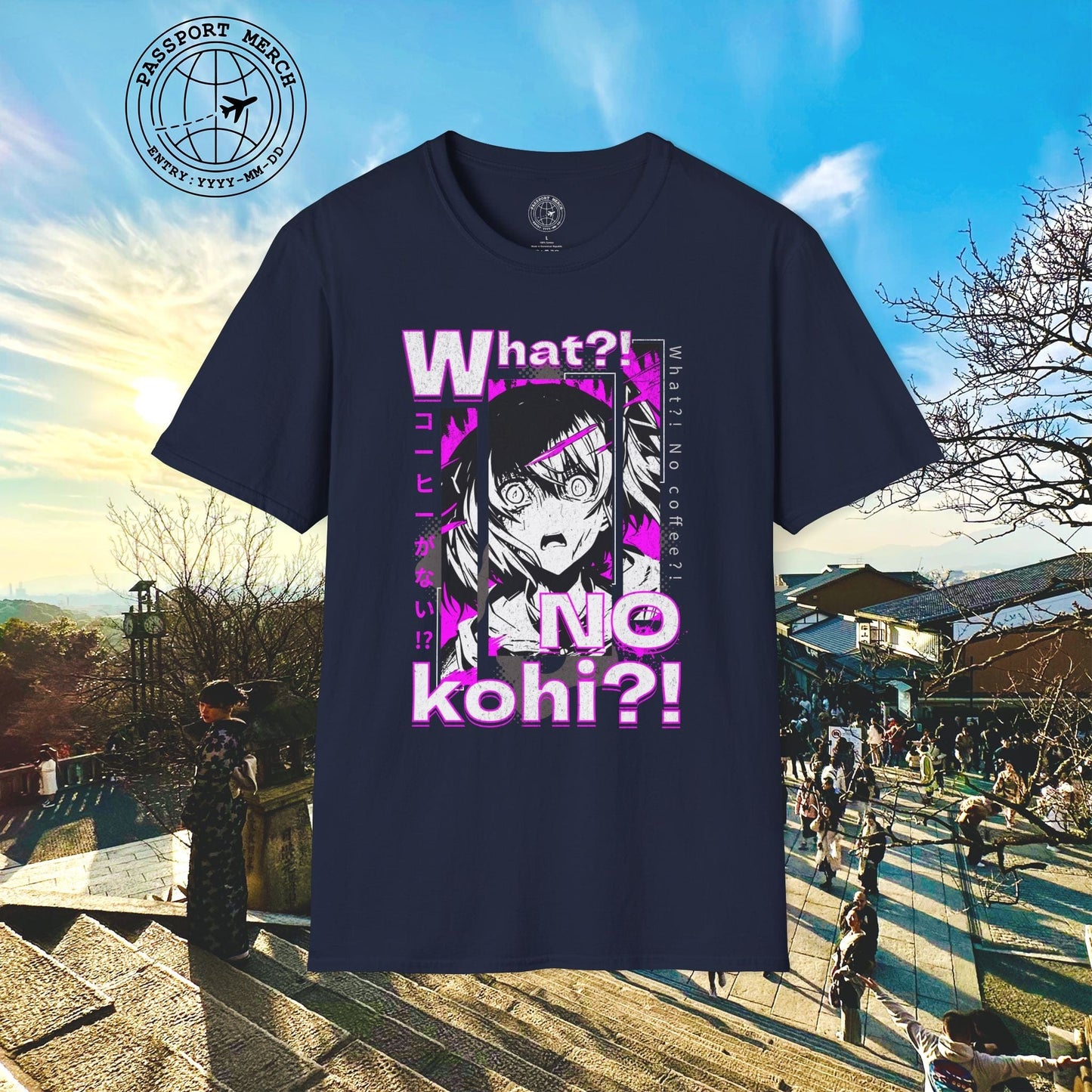 The "What?! No kohi?!" Anime Terror Face Japan T-Shirt