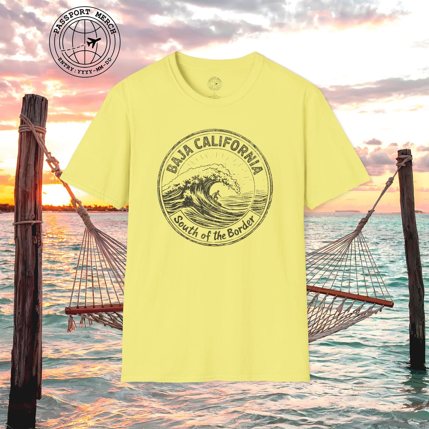 Surf South of the Border, Baja California, Mexico T-Shirt