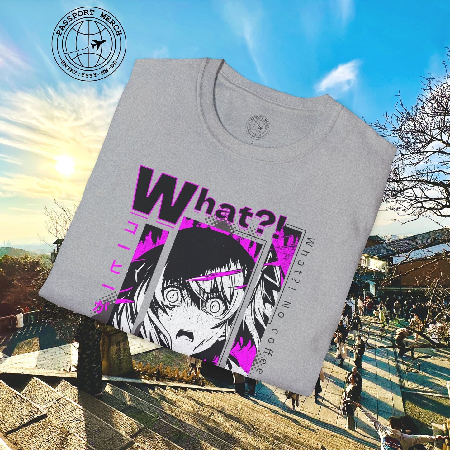 The "What?! No kohi?!" Anime Terror Face Japan T-Shirt