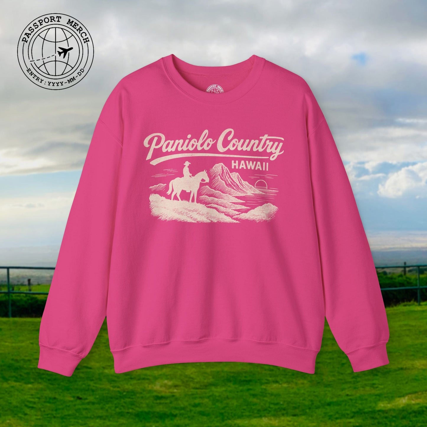 Paniolo Country Vintage Monochrome, Hawaii Crewneck