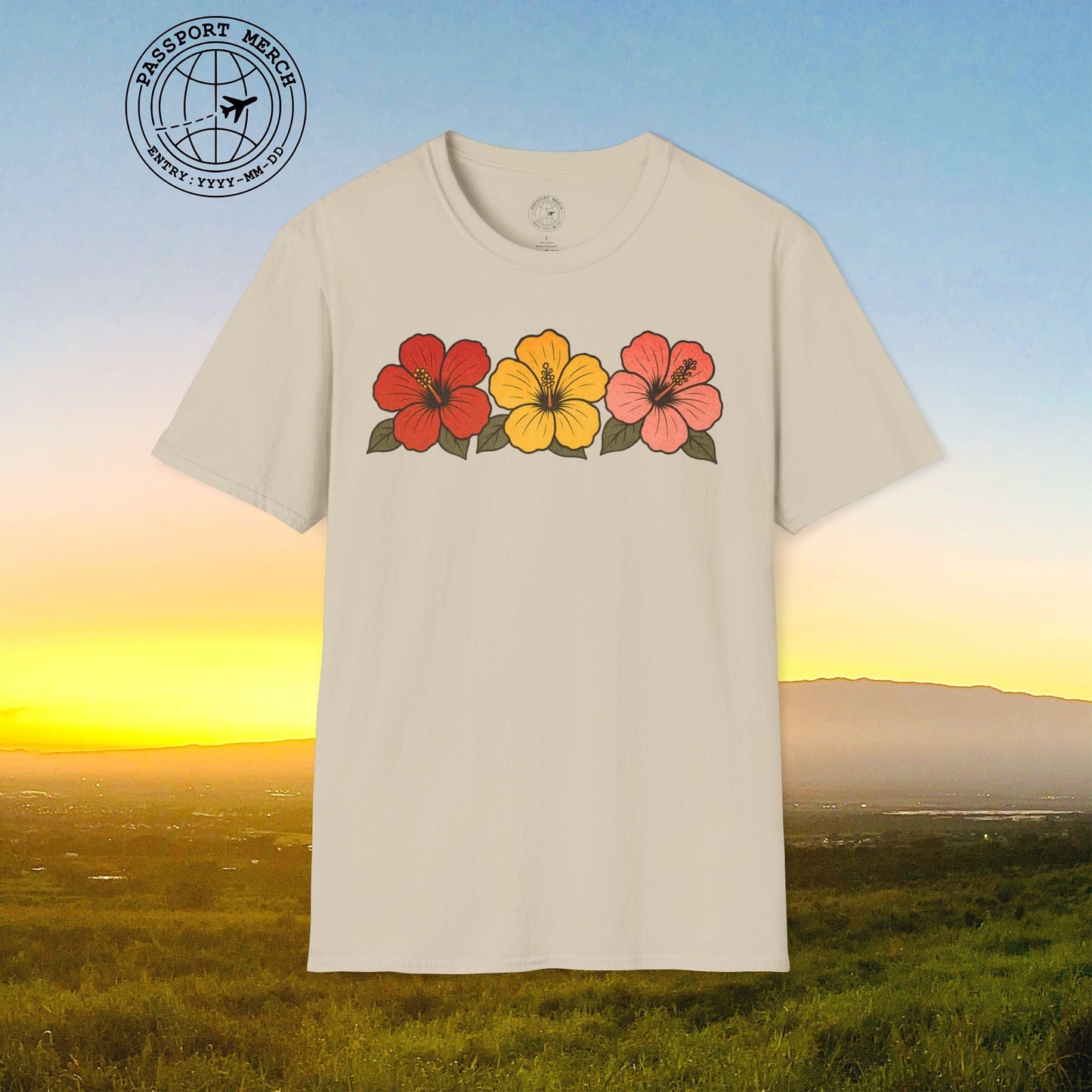Three Vintage Hibiscus, Hawaii T-Shirt