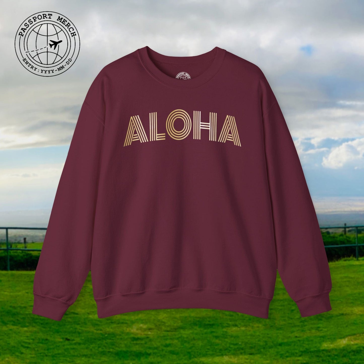 Retro Bling Aloha, Hawaii Crewneck