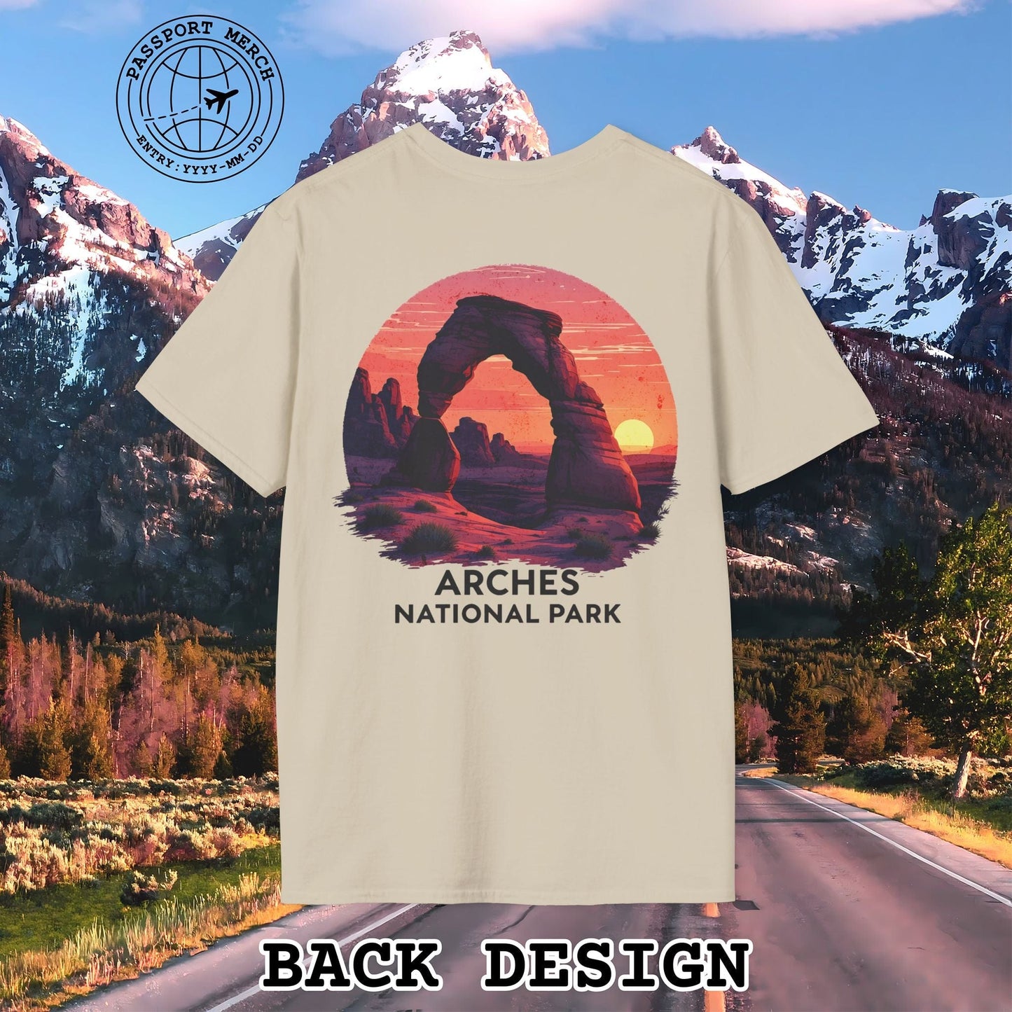 Arches National Park, Utah, Back Print T-Shirt