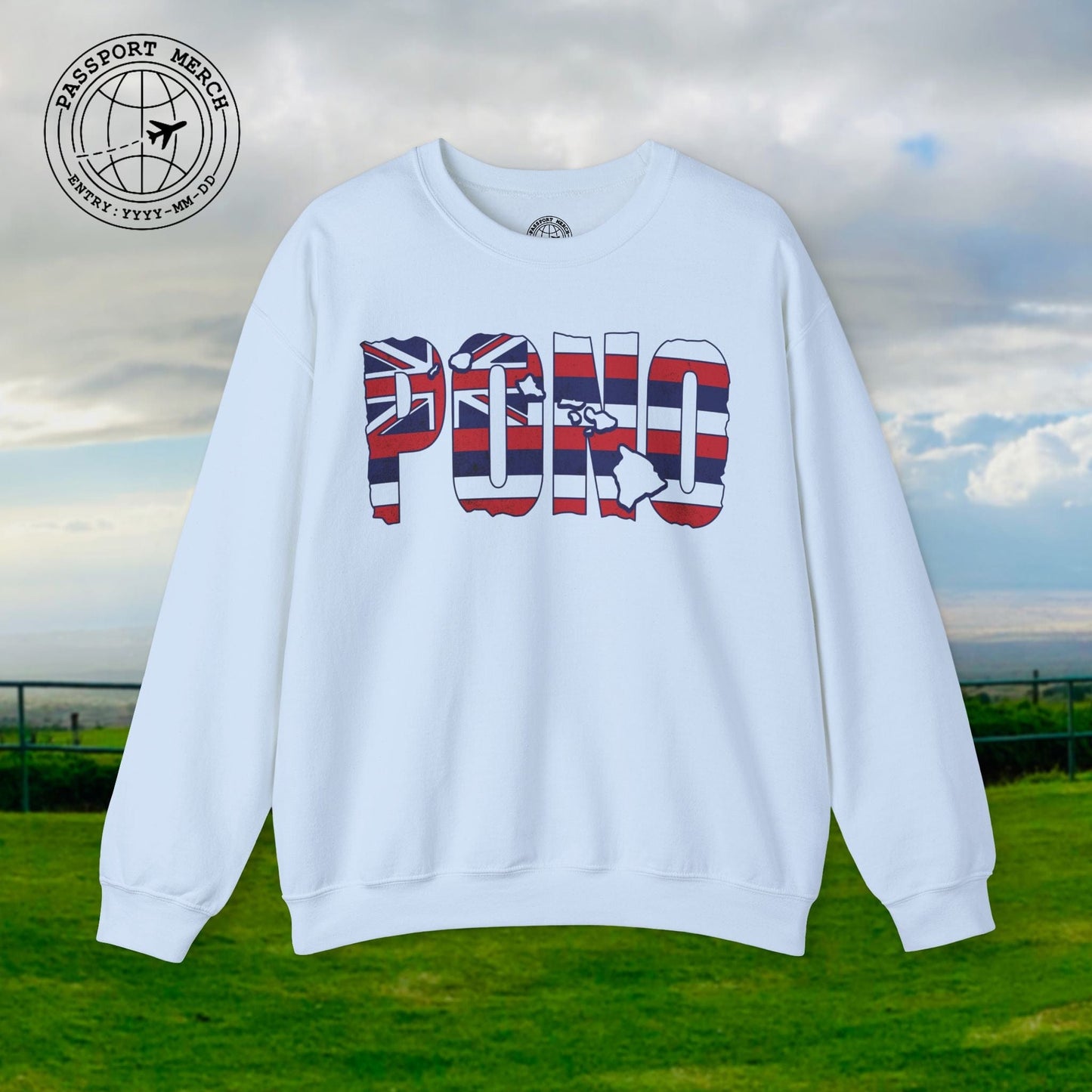 Hawaii Pono Letter Flag Crewneck