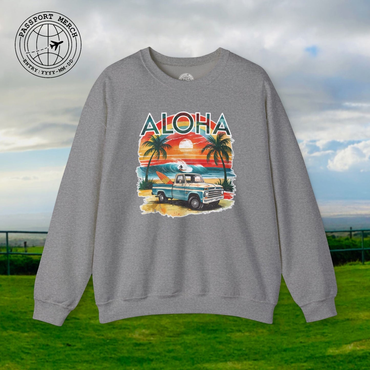 Retro Truck Hawaii Aloha Crewneck