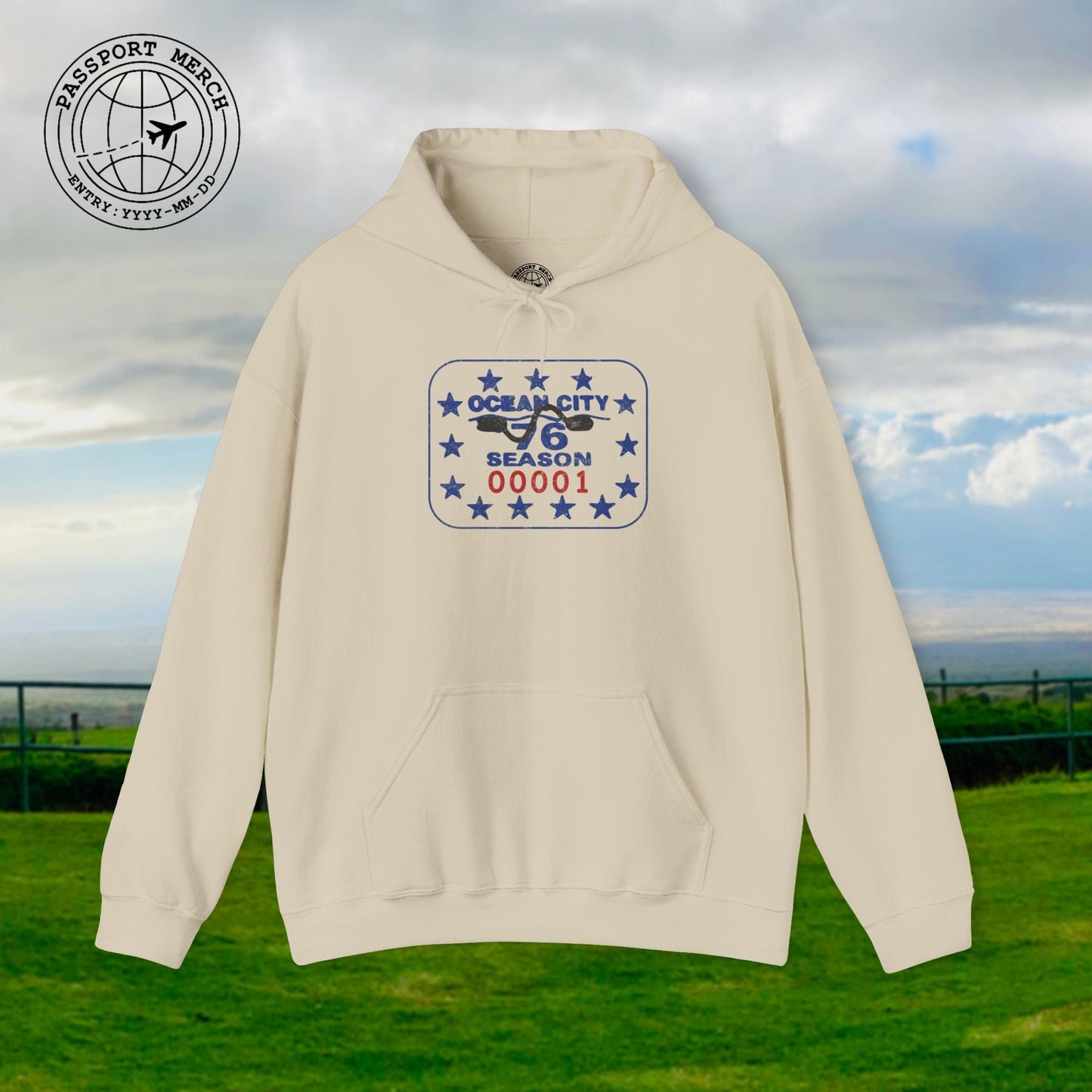Vintage Ocean City 1976 Beach Tag, New Jersey Hoodie