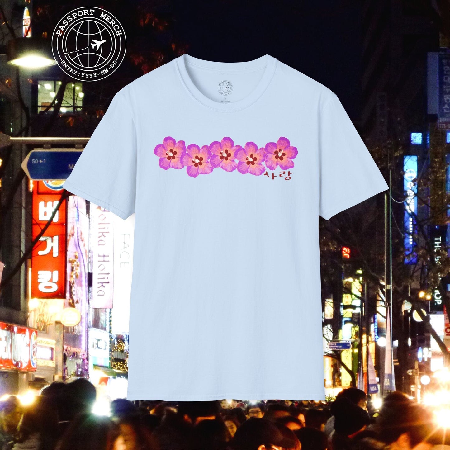 Five Pink Mugunghwa, Korea T-Shirt