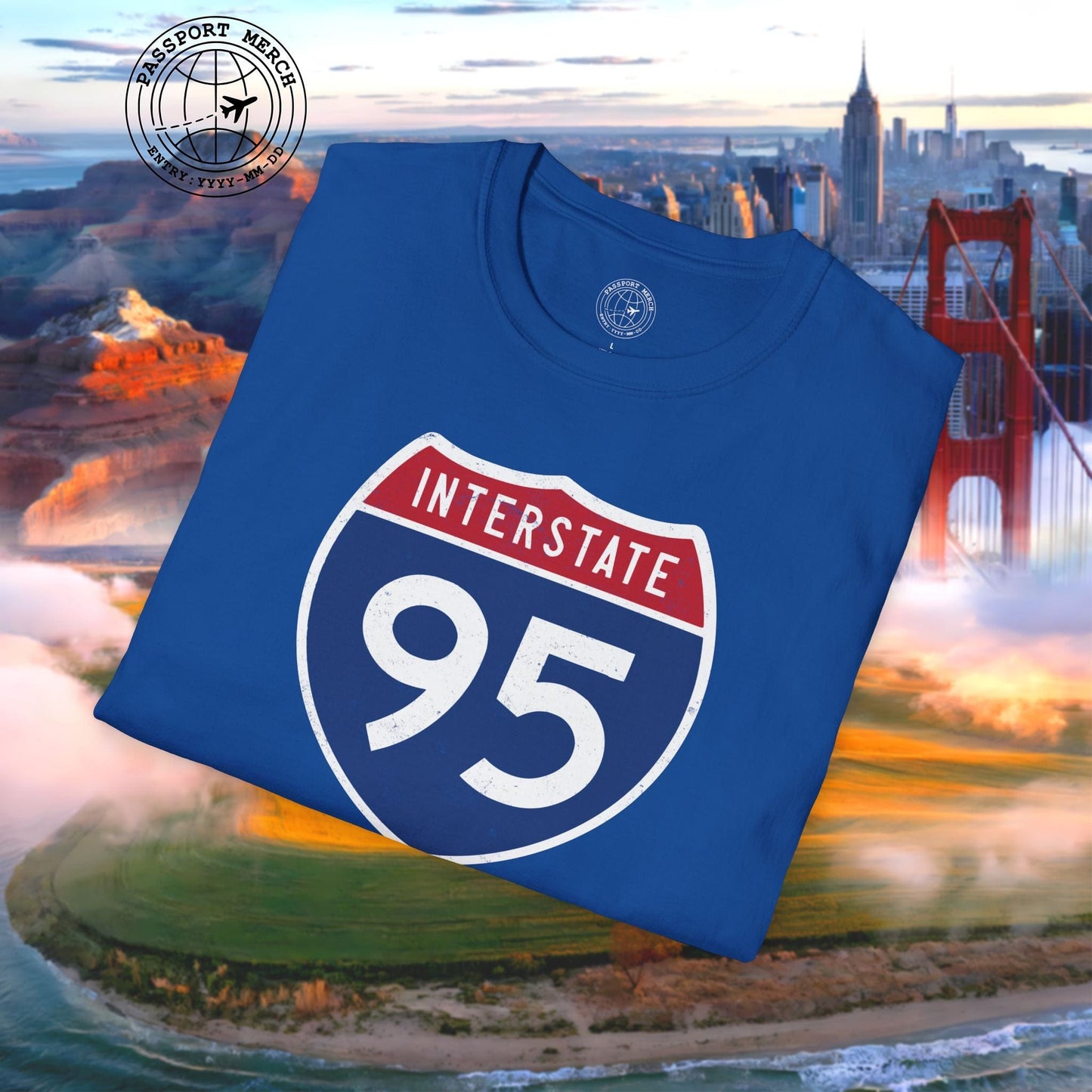 Signs of Wanderlust, Interstate 95, USA T-Shirt