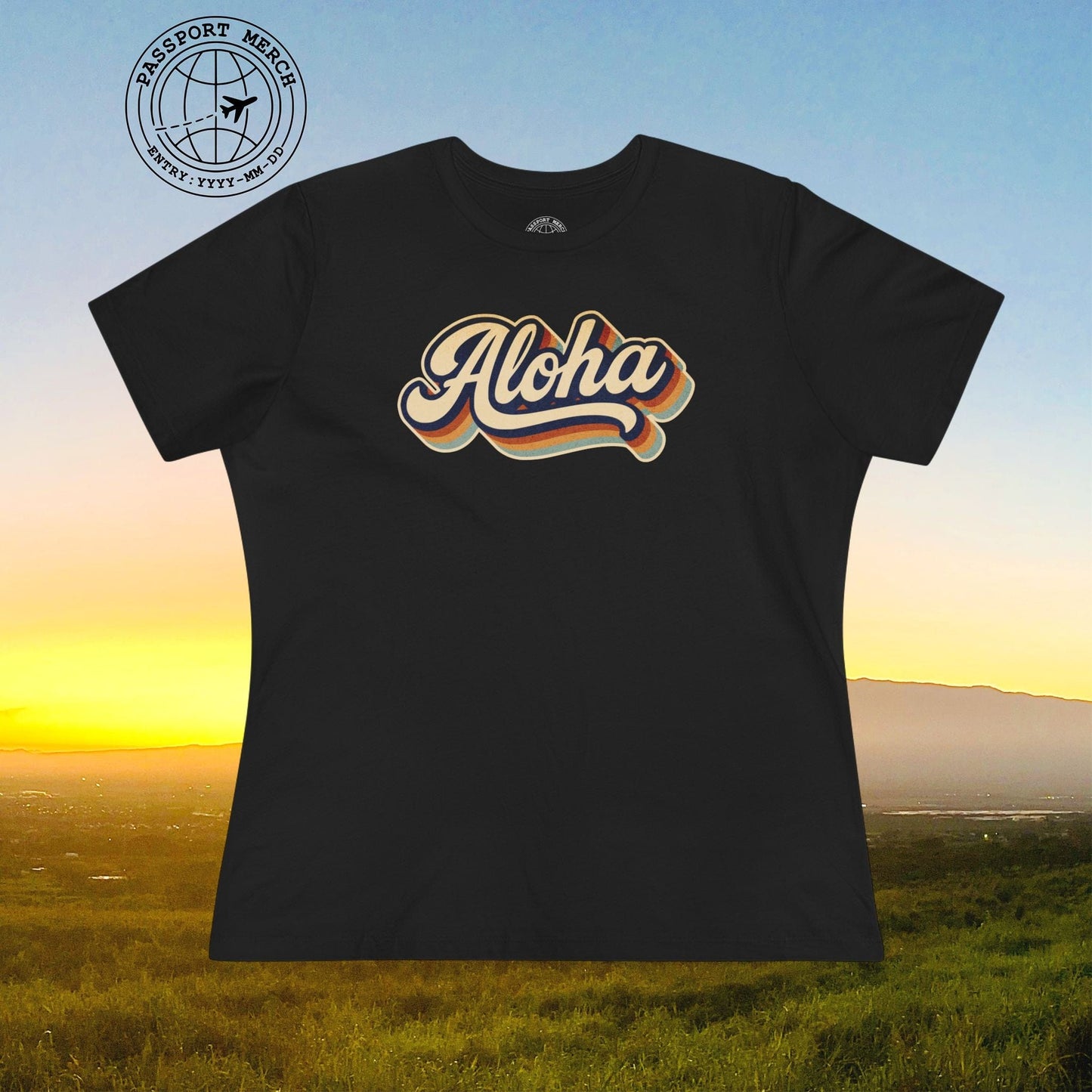 Classic 70s, Aloha, Hawaii, Womens Fit T-Shirt