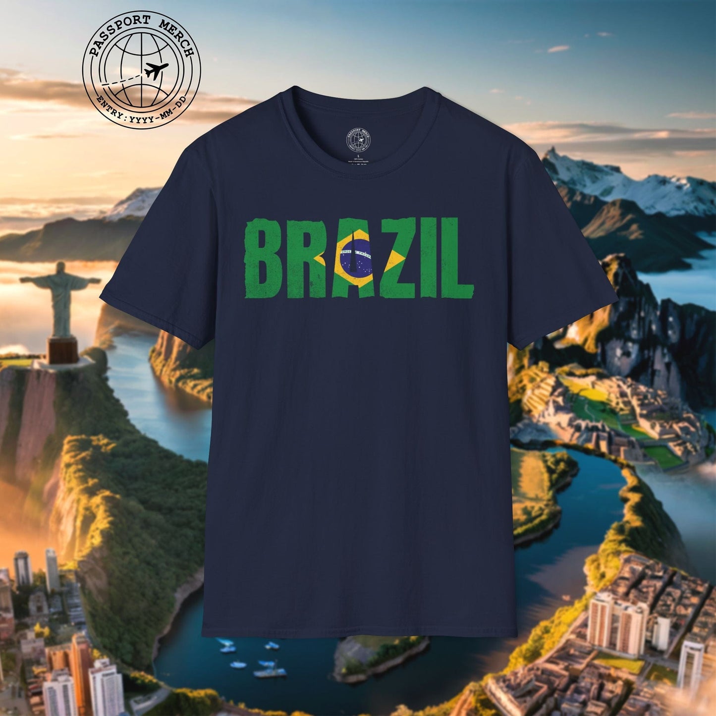 Brazil Patriotism Letter Flag T-Shirt