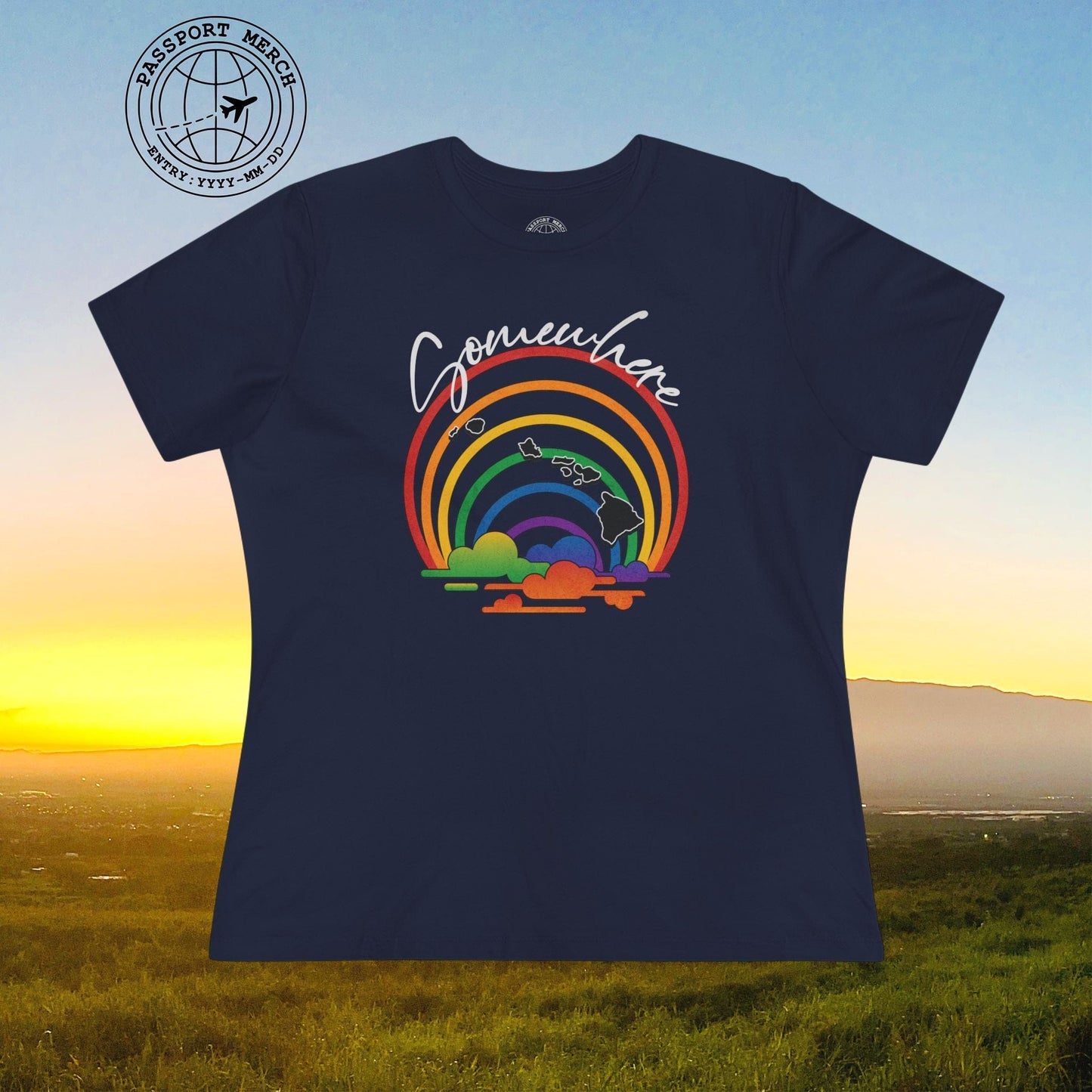 Somewhere Over the Rainbow Hawaii, Womens Fit T-Shirt