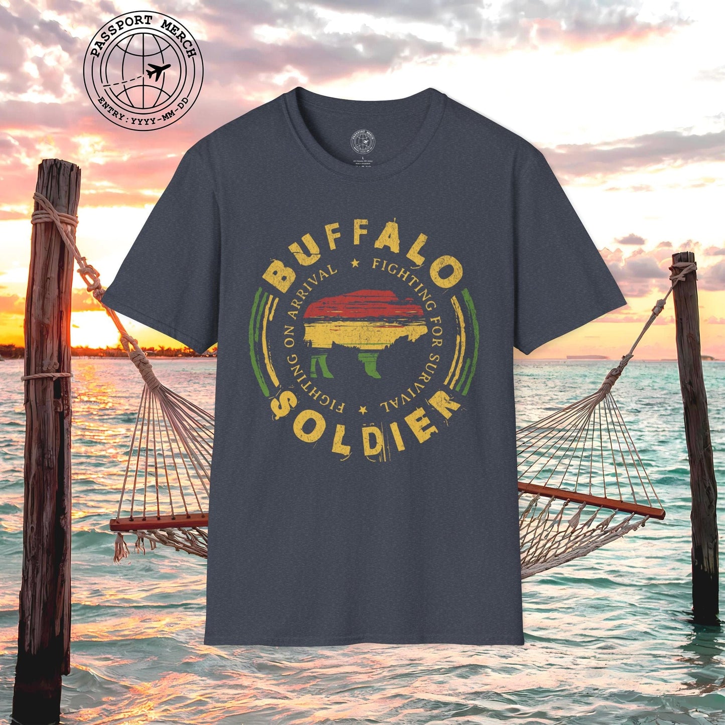 Vintage Buffalo Soldier, Jamaica T-Shirt