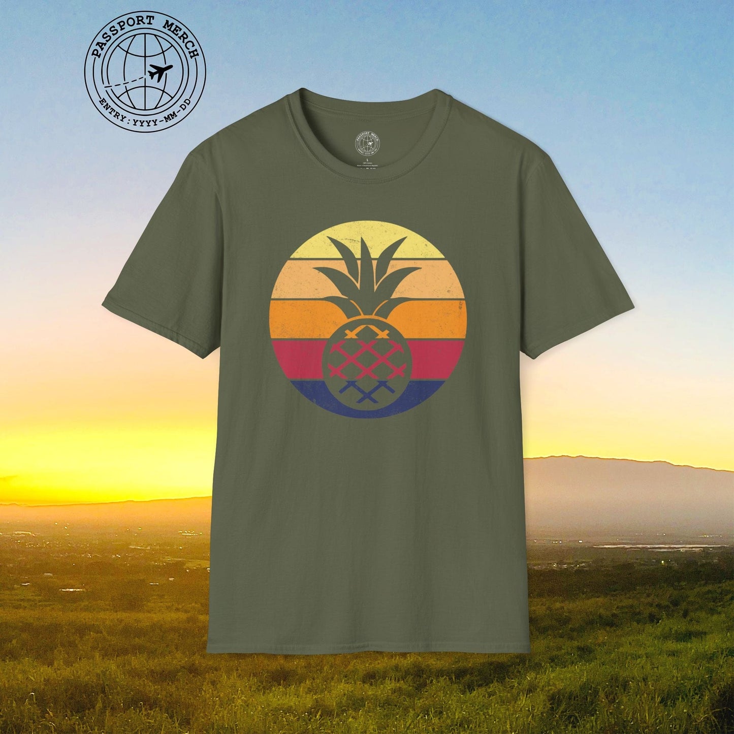 Retro Sun Hawaiian Pineapple T-Shirt