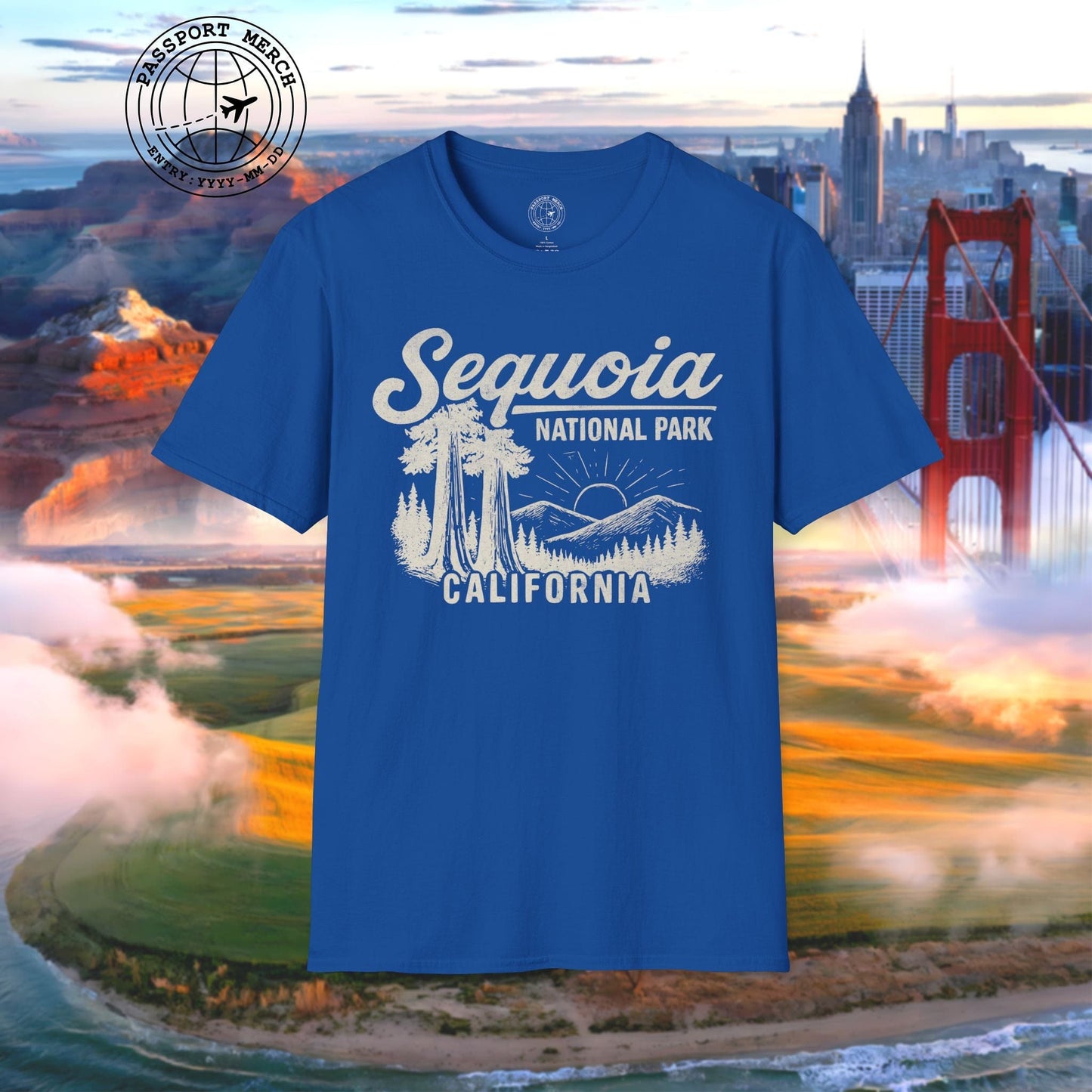 Sequoia National Park Vintage Monochrome, California T-Shirt