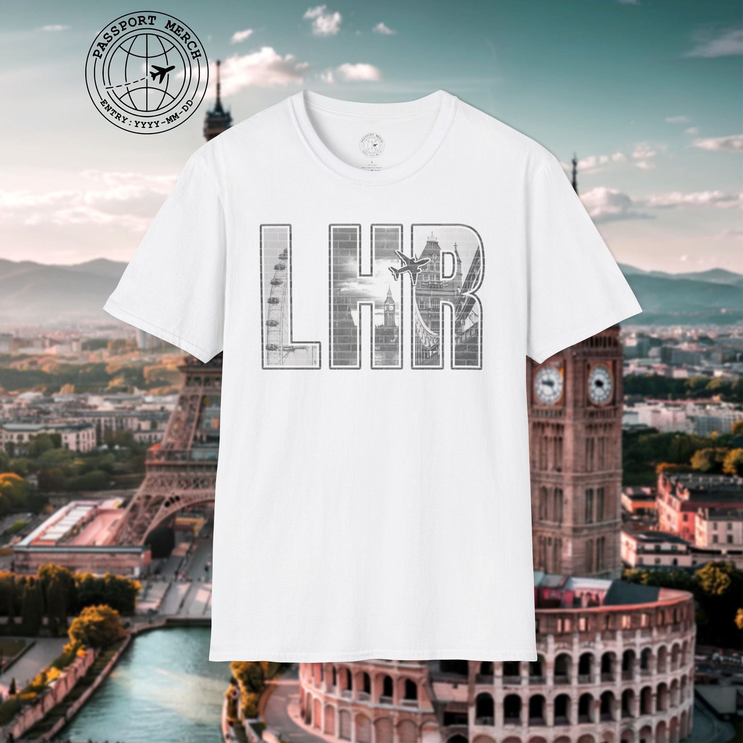 Airport Window London England UK LHR T-Shirt