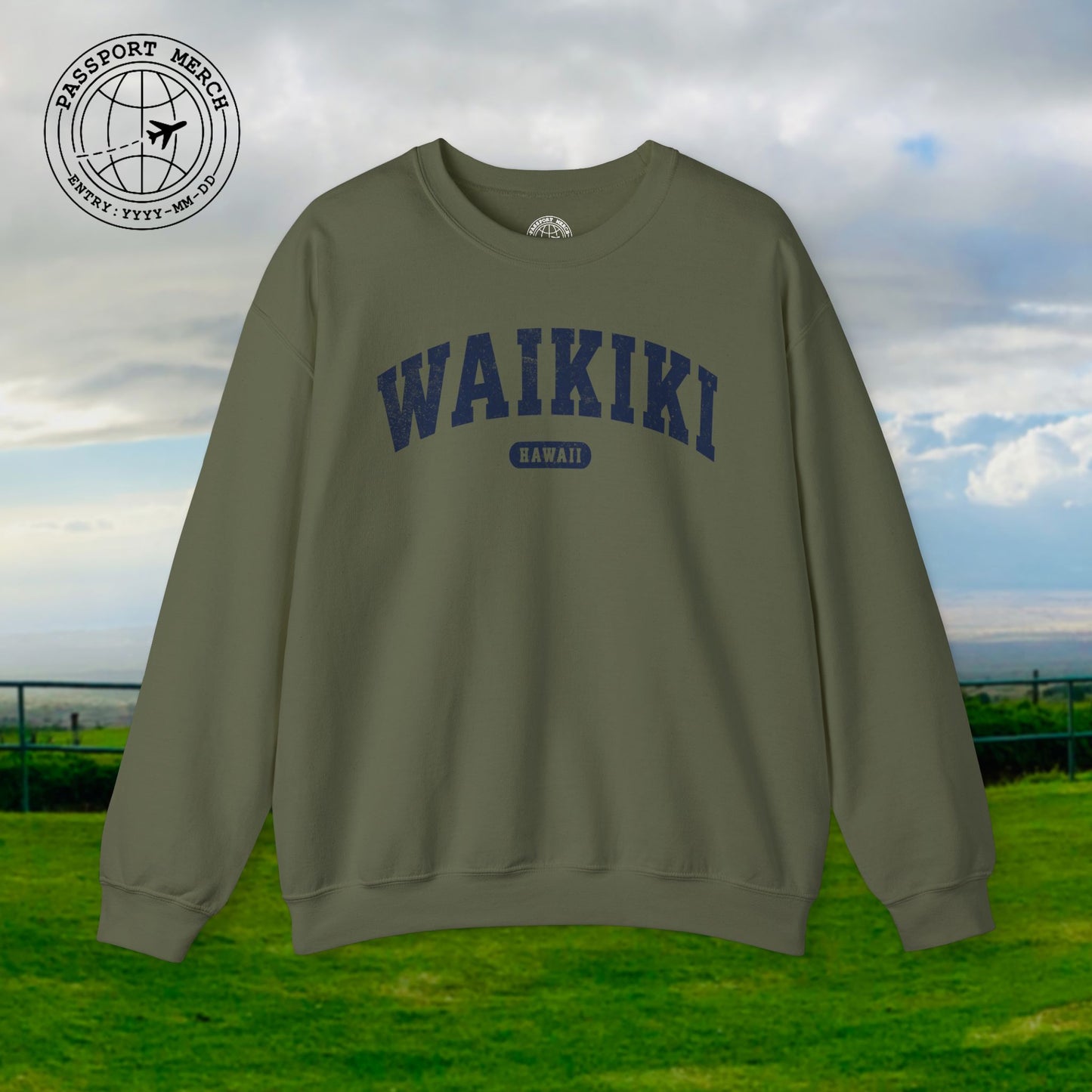 Classic Athletic (Bucket List Edition), Waikiki, Hawaii Crewneck